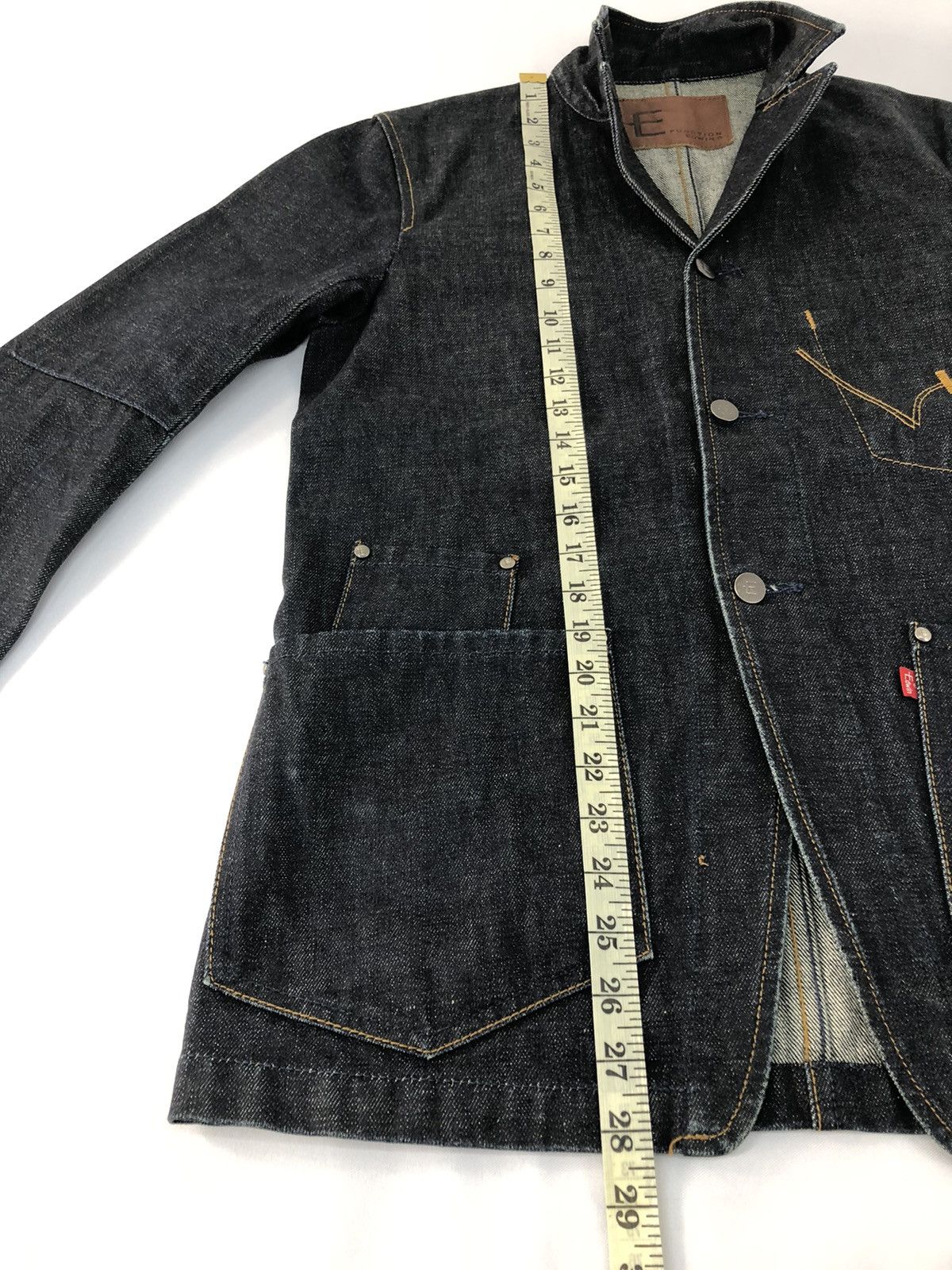 Edwin × Vintage 90s Hype Edwin Function Indigo Button Design Denim Jacket Size US M / EU 48-50 / 2 - 13 Thumbnail
