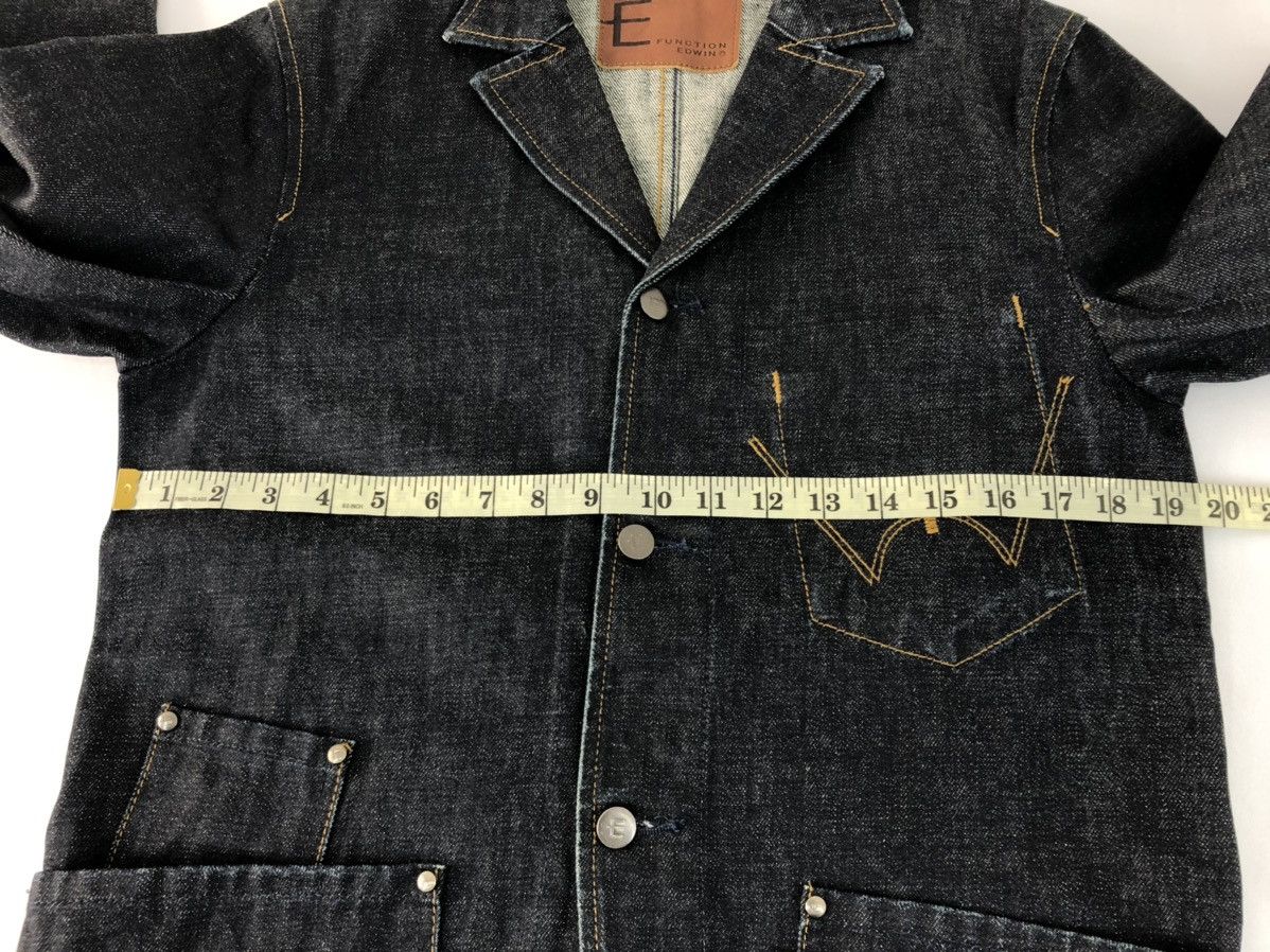 Edwin × Vintage 90s Hype Edwin Function Indigo Button Design Denim Jacket Size US M / EU 48-50 / 2 - 12 Thumbnail