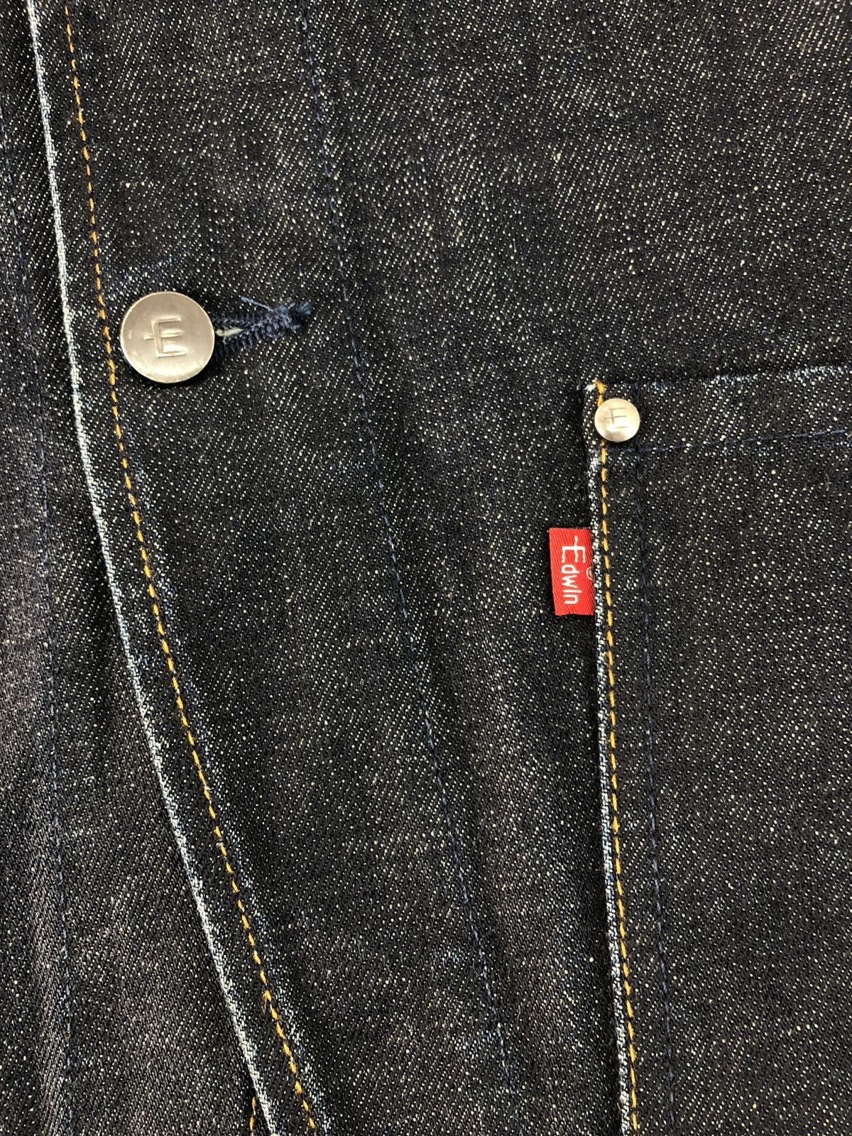 Edwin × Vintage 90s Hype Edwin Function Indigo Button Design Denim Jacket Size US M / EU 48-50 / 2 - 5 Thumbnail
