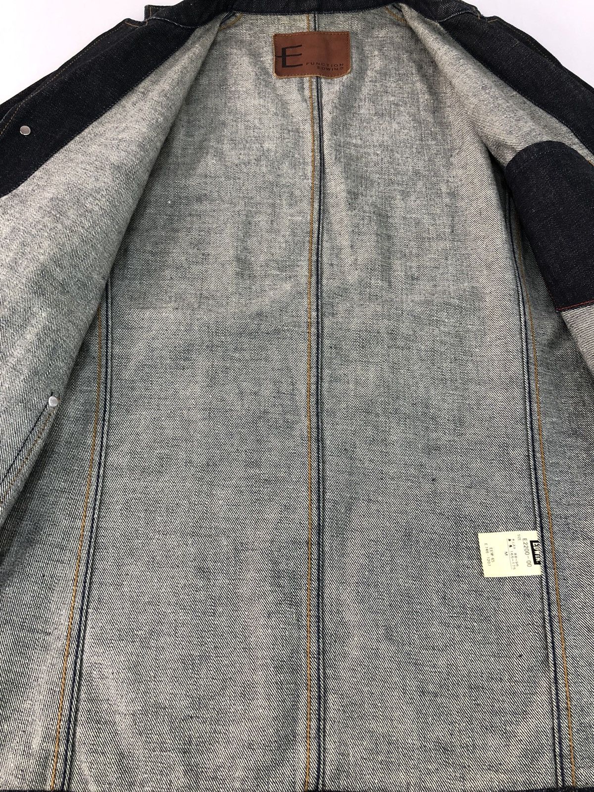 Edwin × Vintage 90s Hype Edwin Function Indigo Button Design Denim Jacket Size US M / EU 48-50 / 2 - 8 Thumbnail