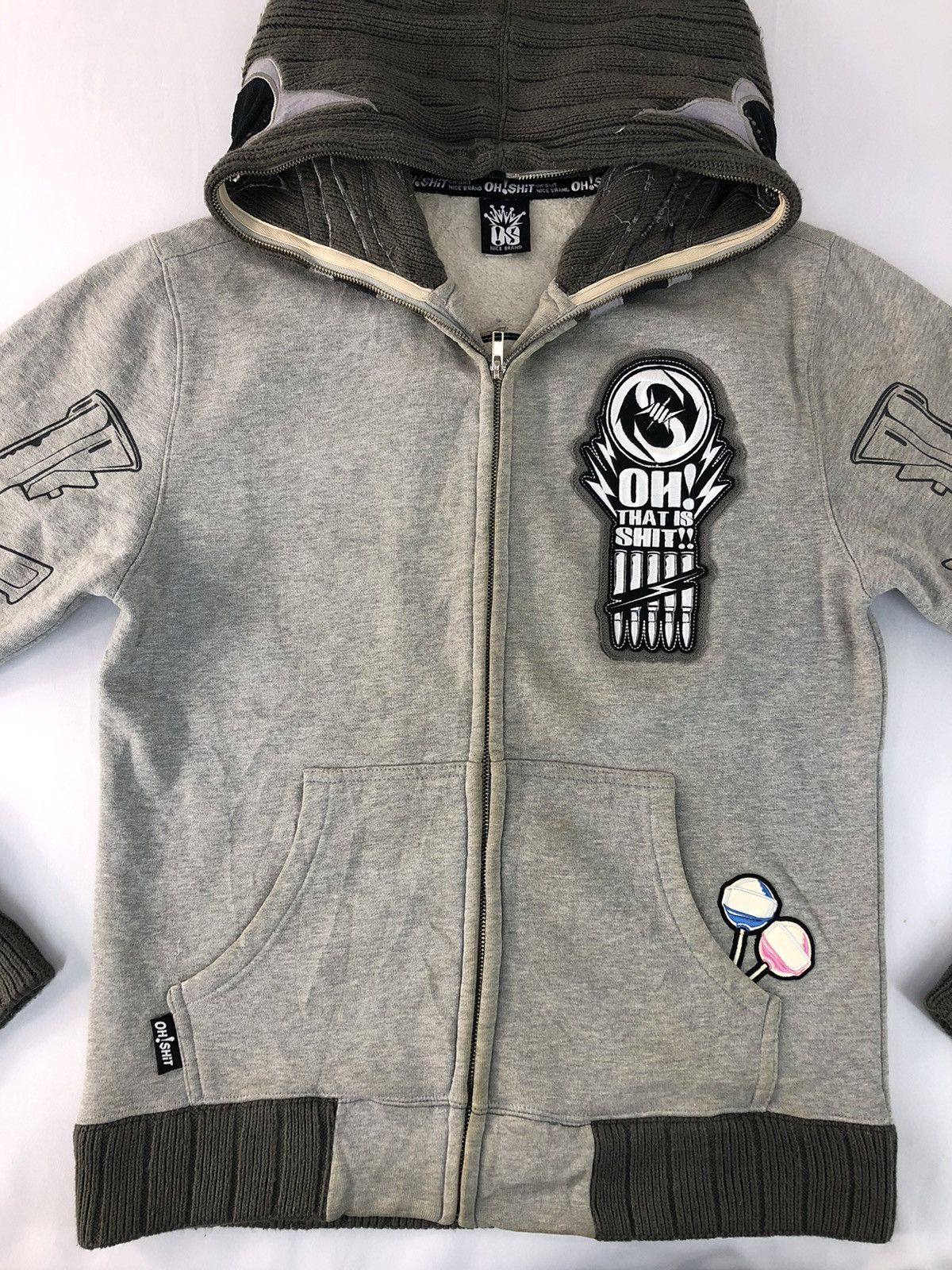 Japanese Brand × Vintage Oh Shit Nice Brand Go Fight Big Patches Logo Hooded Jacket Size US M / EU 48-50 / 2 - 3 Thumbnail