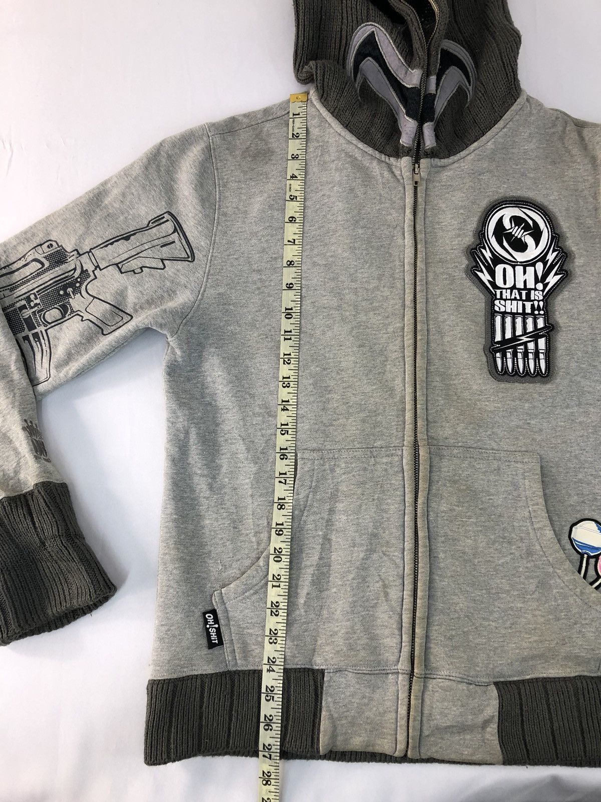 Japanese Brand × Vintage Oh Shit Nice Brand Go Fight Big Patches Logo Hooded Jacket Size US M / EU 48-50 / 2 - 13 Thumbnail