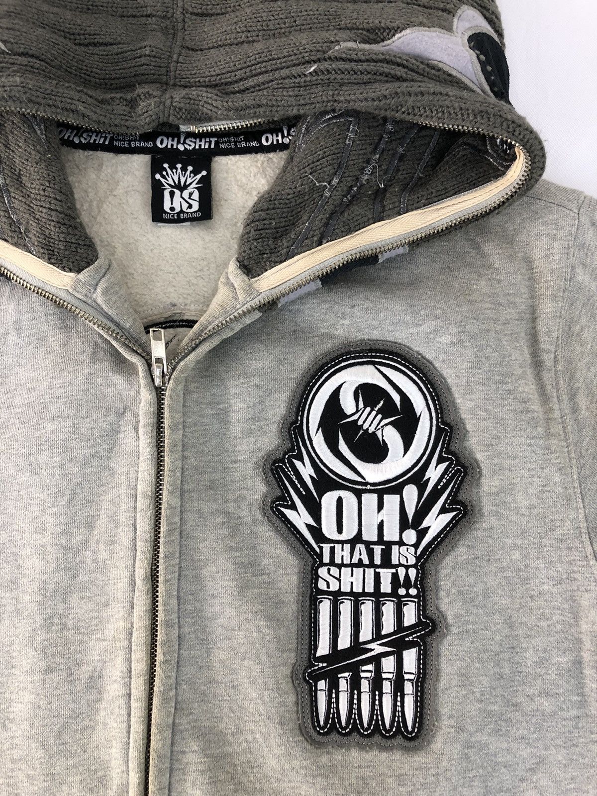 Japanese Brand × Vintage Oh Shit Nice Brand Go Fight Big Patches Logo Hooded Jacket Size US M / EU 48-50 / 2 - 4 Thumbnail