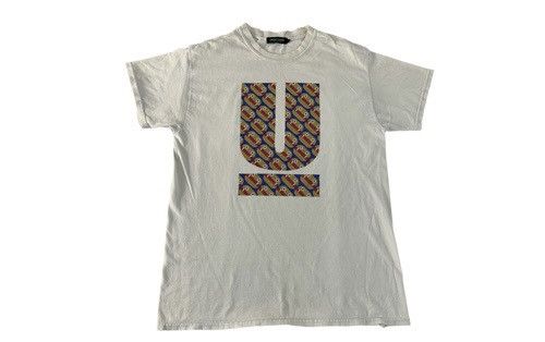 image of Hype 90's Undercover Jun Takahashi Big U Logo Printed Tee in White, Men's (Size Medium)