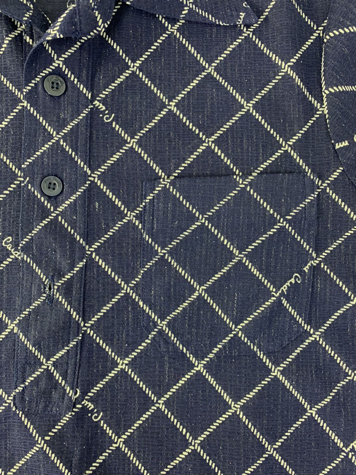 Pierre Balmain 90s Pierre Cardin Longsleeve Polo Tee Plaid Checked Design Size US M / EU 48-50 / 2 - 6 Thumbnail