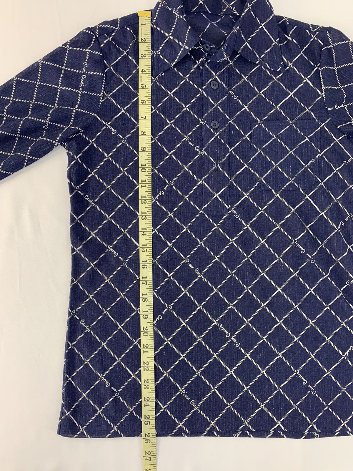 Pierre Balmain 90s Pierre Cardin Longsleeve Polo Tee Plaid Checked Design Size US M / EU 48-50 / 2 - 9 Thumbnail