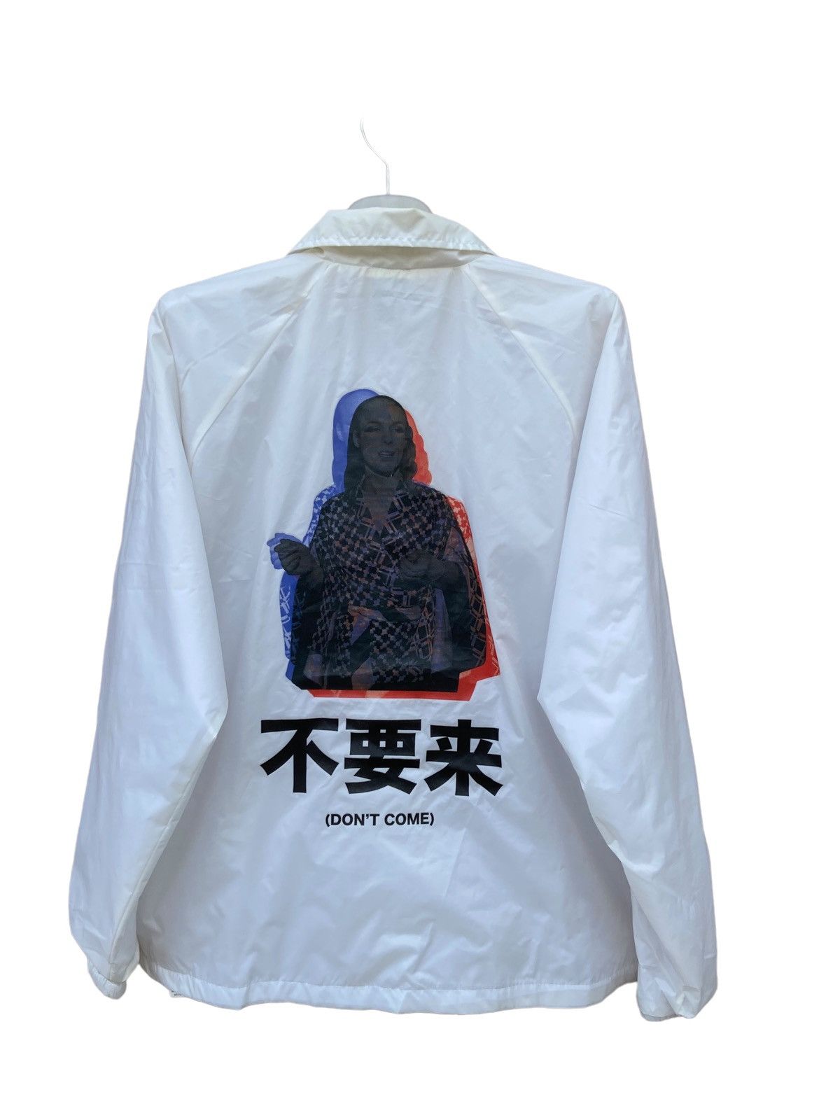 image of Dont Come Lucky Windbreaker Jacket in White, Men's (Size Medium)