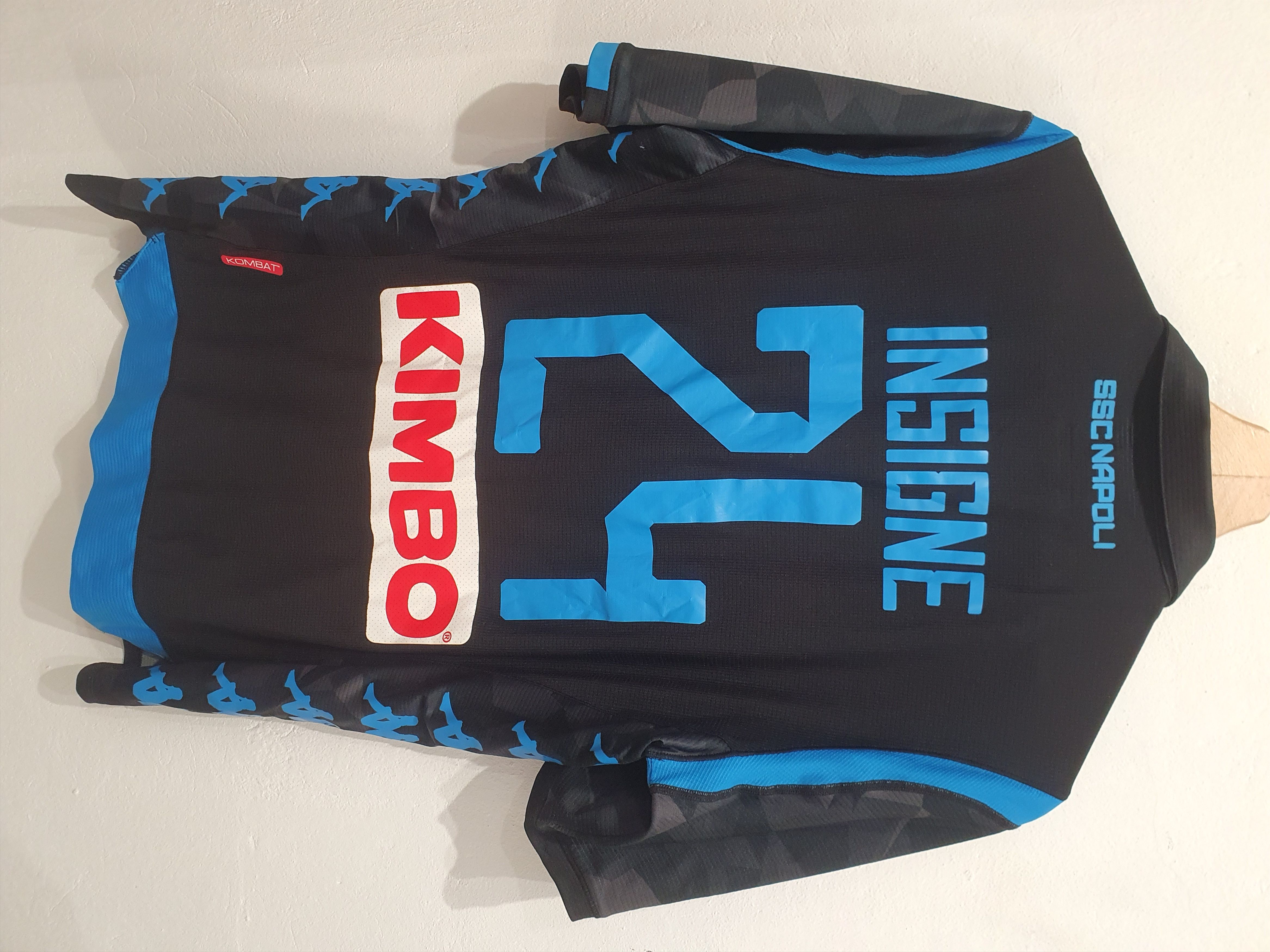 image of Insigne Napoli 2018 Kappa Size M Soccer Jersey Shirt, Men's
