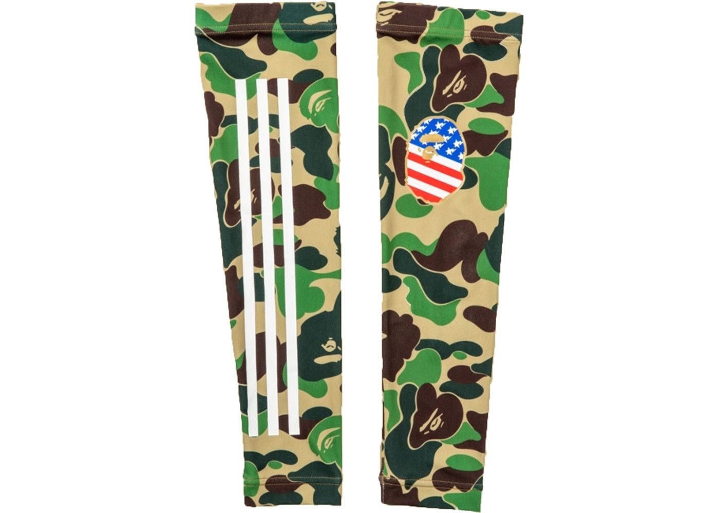 Adidas × Bape Bape x Adidas Arm Sleeves Green Camouflage Size S/M Size ONE SIZE - 1 Thumbnail