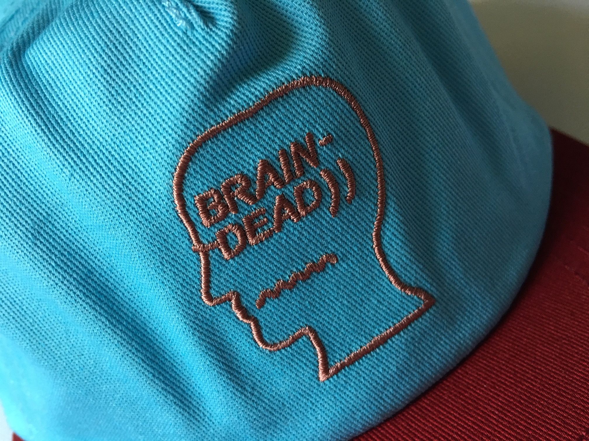 Brain Dead Brain Dead Logo Head Twill 5 Panel Strap Back Cap Blue Size ONE SIZE - 3 Thumbnail