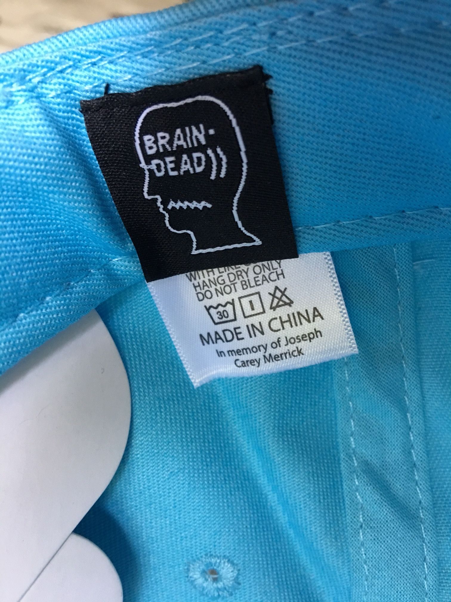Brain Dead Brain Dead Logo Head Twill 5 Panel Strap Back Cap Blue Size ONE SIZE - 8 Thumbnail