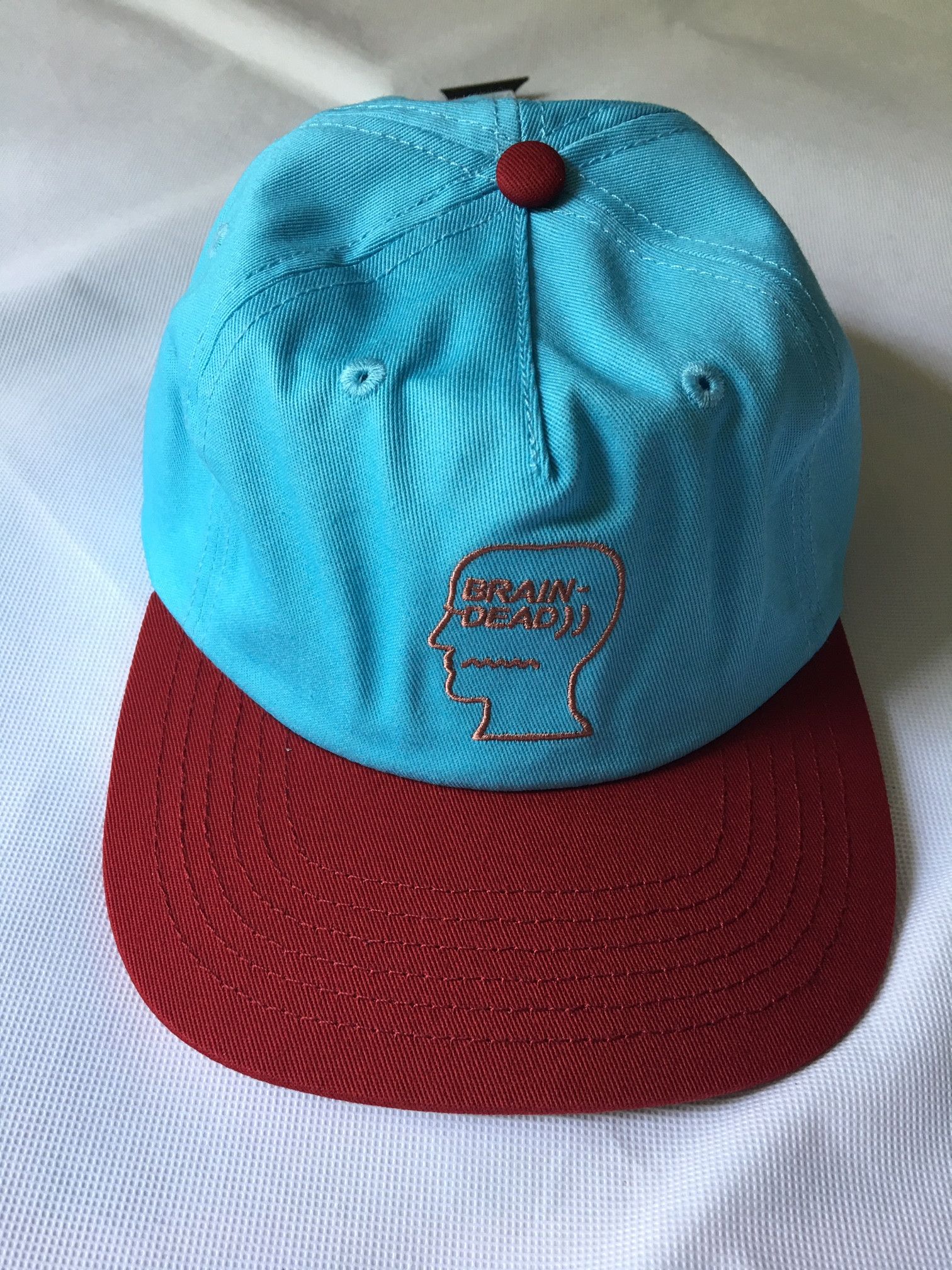 Brain Dead Brain Dead Logo Head Twill 5 Panel Strap Back Cap Blue Size ONE SIZE - 2 Thumbnail