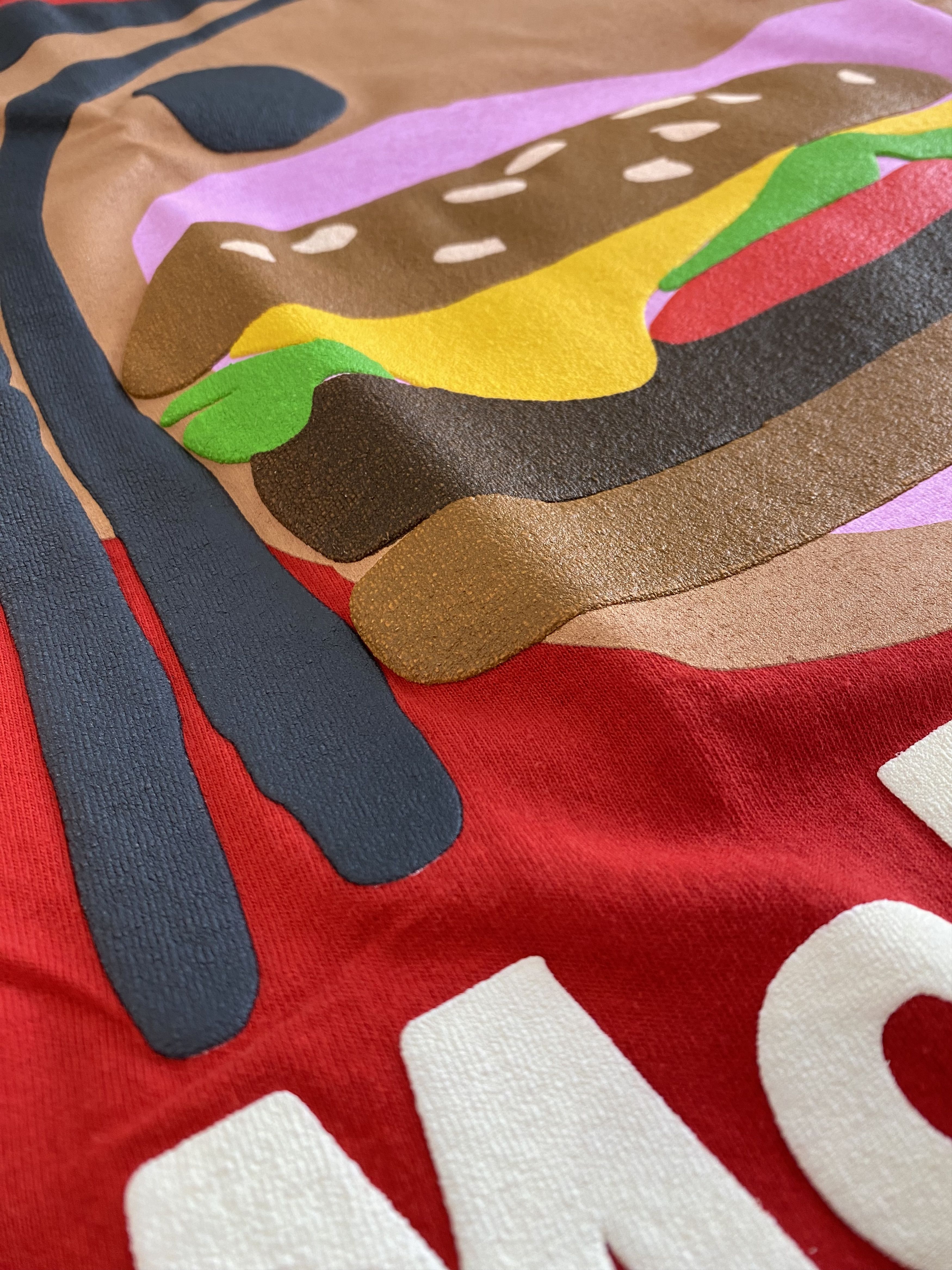 Cactus Plant Flea Market × Travis Scott Travis Scott x CPFM 4 CJ Burger Mouth T-shirt Red Large Size US L / EU 52-54 / 3 - 5 Thumbnail