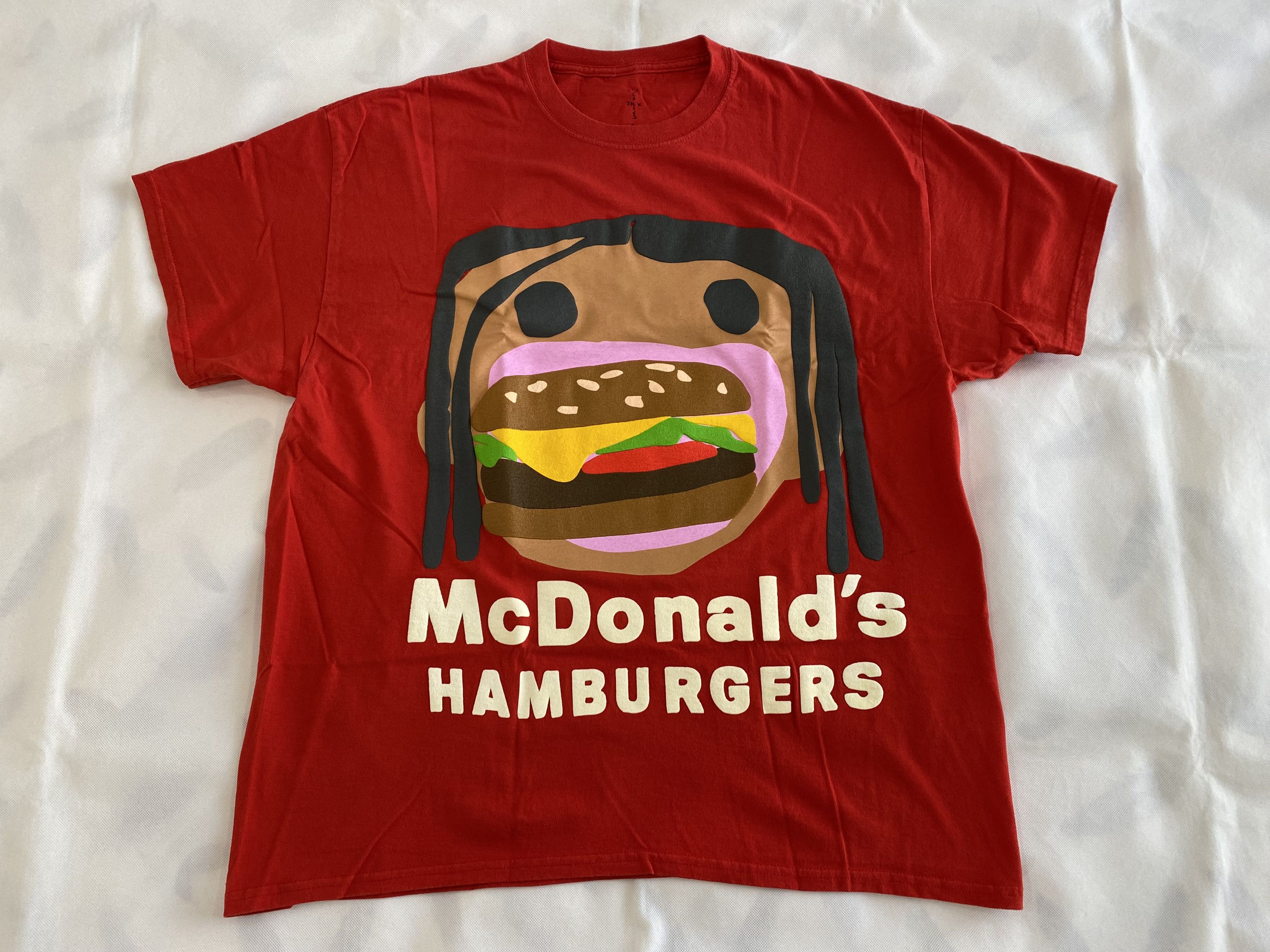 Cactus Plant Flea Market × Travis Scott Travis Scott x CPFM 4 CJ Burger Mouth T-shirt Red Large Size US L / EU 52-54 / 3 - 3 Thumbnail