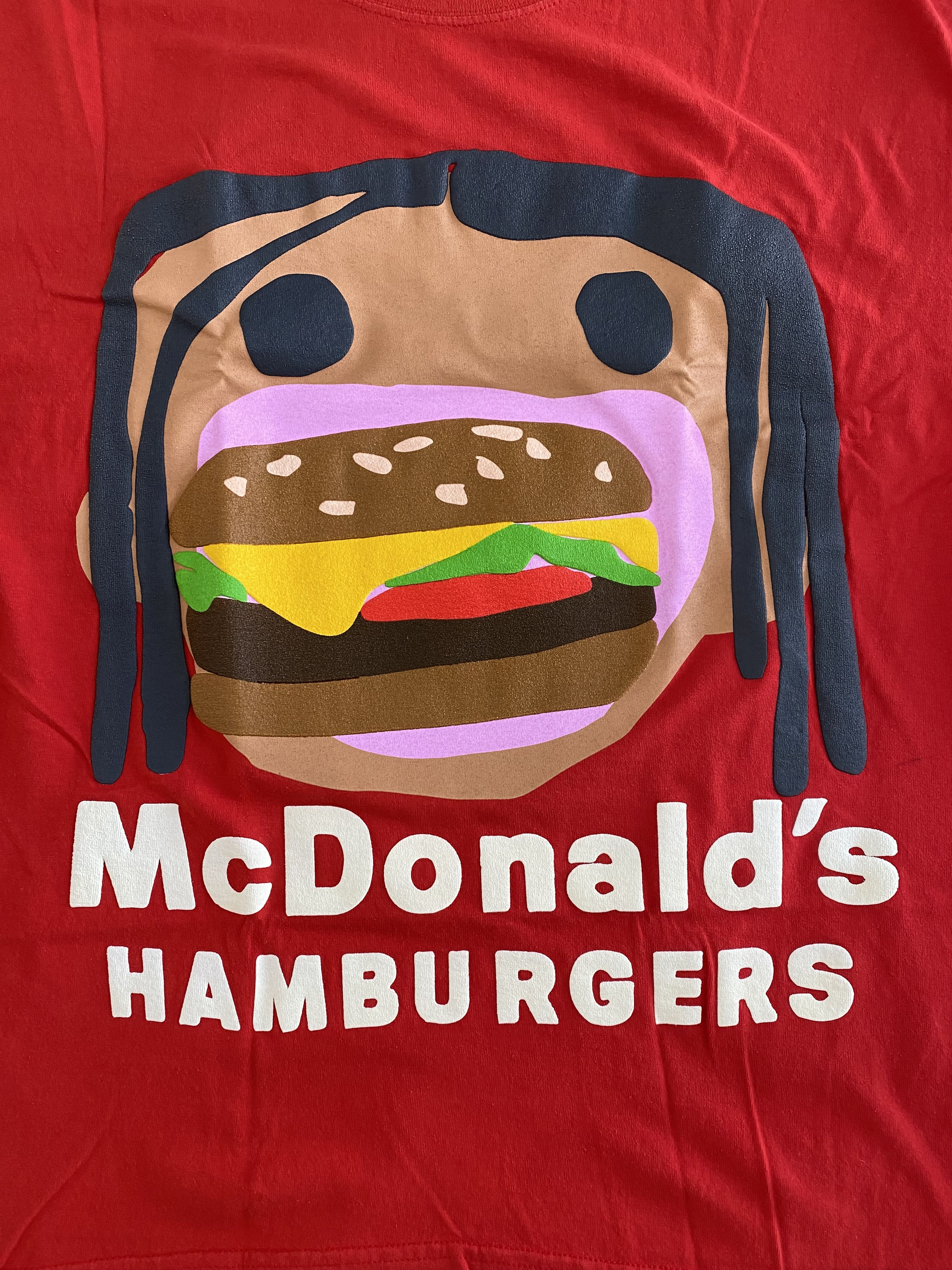 Cactus Plant Flea Market × Travis Scott Travis Scott x CPFM 4 CJ Burger Mouth T-shirt Red Large Size US L / EU 52-54 / 3 - 4 Thumbnail