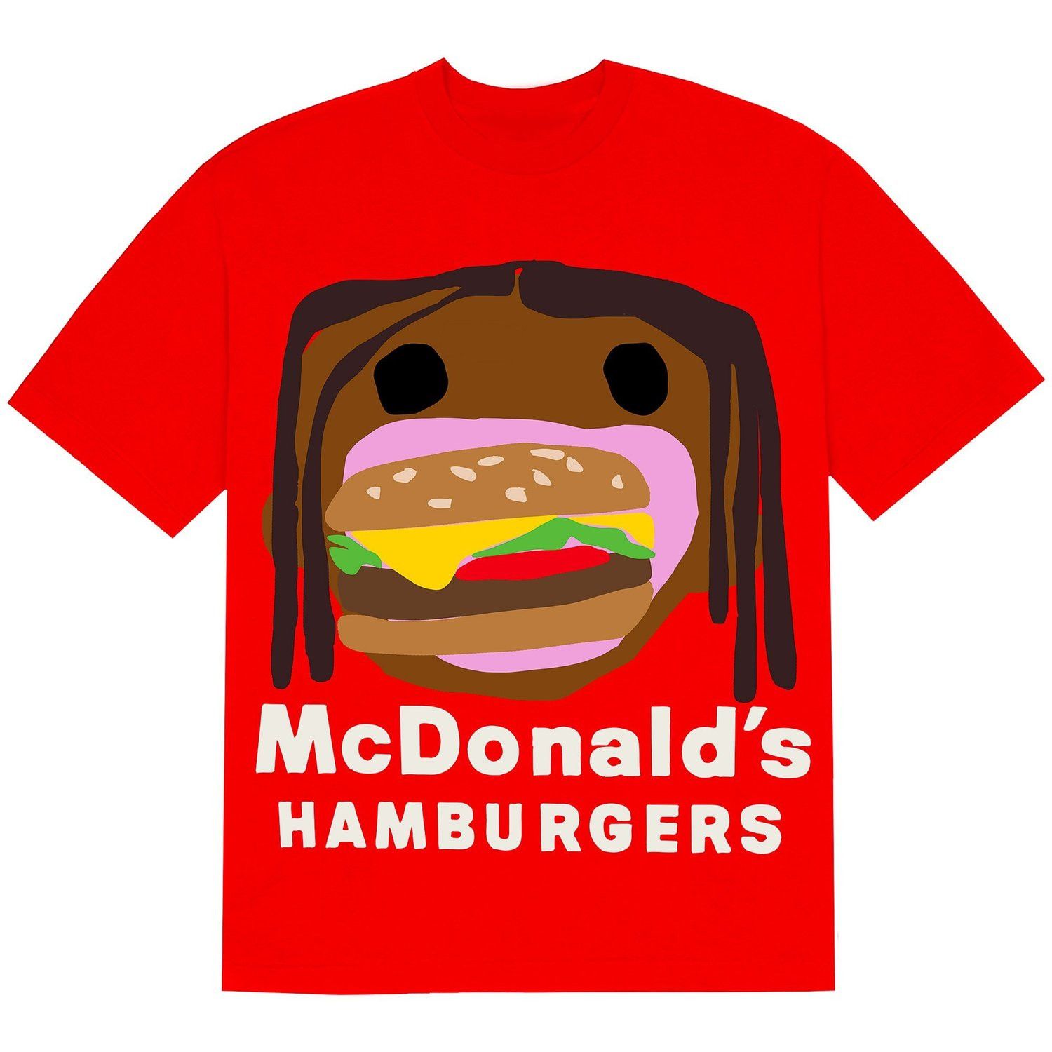 Cactus Plant Flea Market × Travis Scott Travis Scott x CPFM 4 CJ Burger Mouth T-shirt Red Large Size US L / EU 52-54 / 3 - 1 Thumbnail