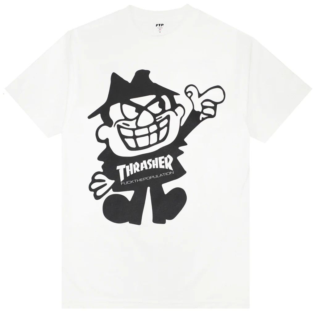 Fuck The Population × Thrasher Fuck the Population FTP x Thrasher Boris Tee White Large Size US L / EU 52-54 / 3 - 1 Thumbnail