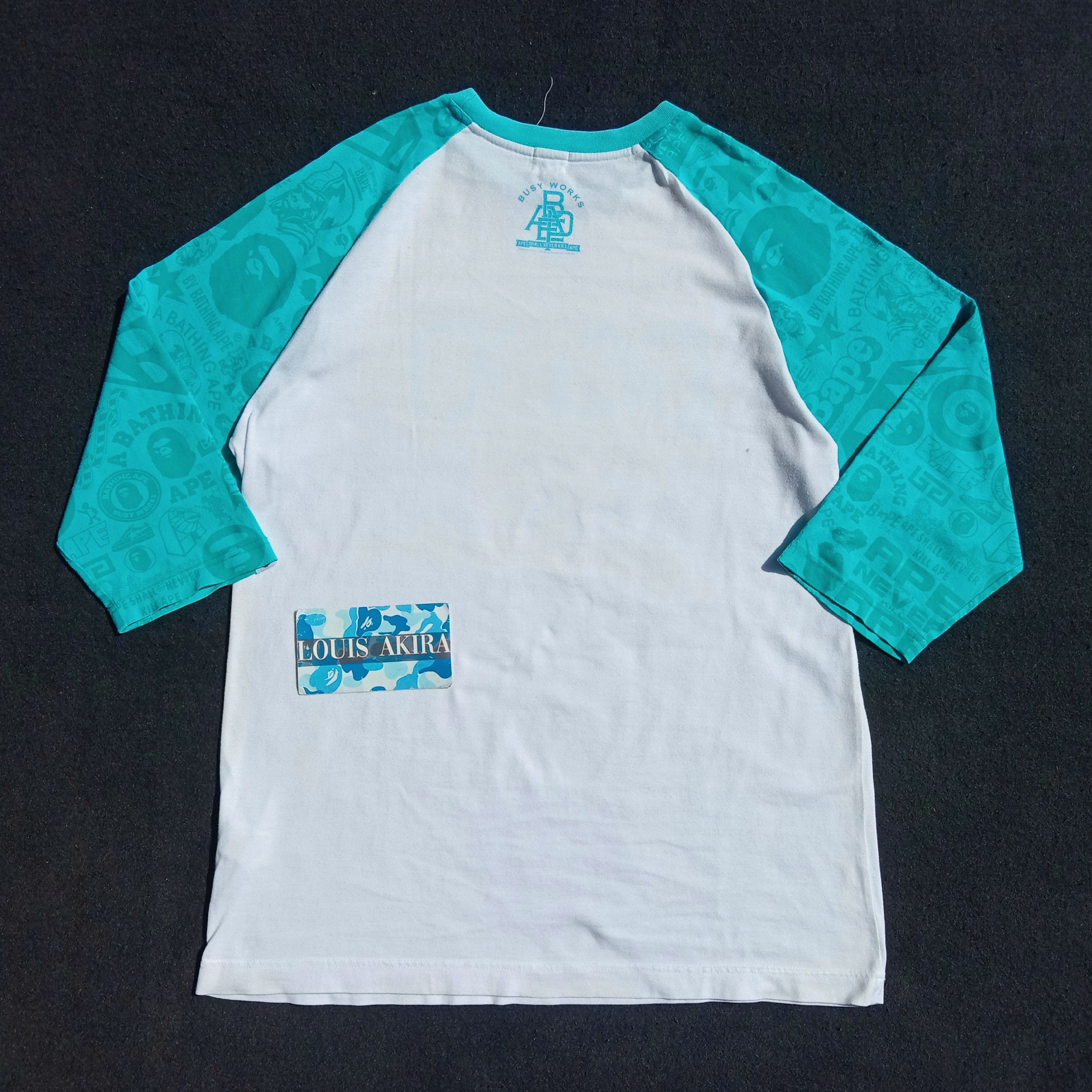 Bape 2007 Bape Multi Logo Raglan Tee Size US L / EU 52-54 / 3 - 5 Thumbnail