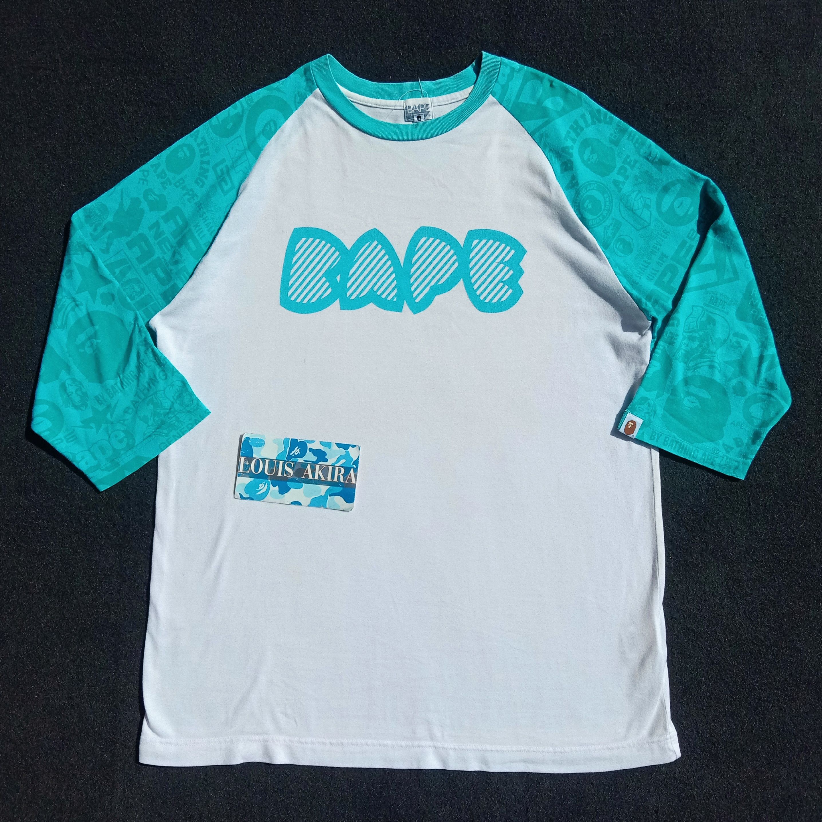 Bape 2007 Bape Multi Logo Raglan Tee Size US L / EU 52-54 / 3 - 1 Thumbnail