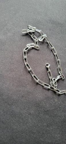 Jewelry 55 CM Silver Color Block Chain Necklace Size ONE SIZE - 3 Thumbnail