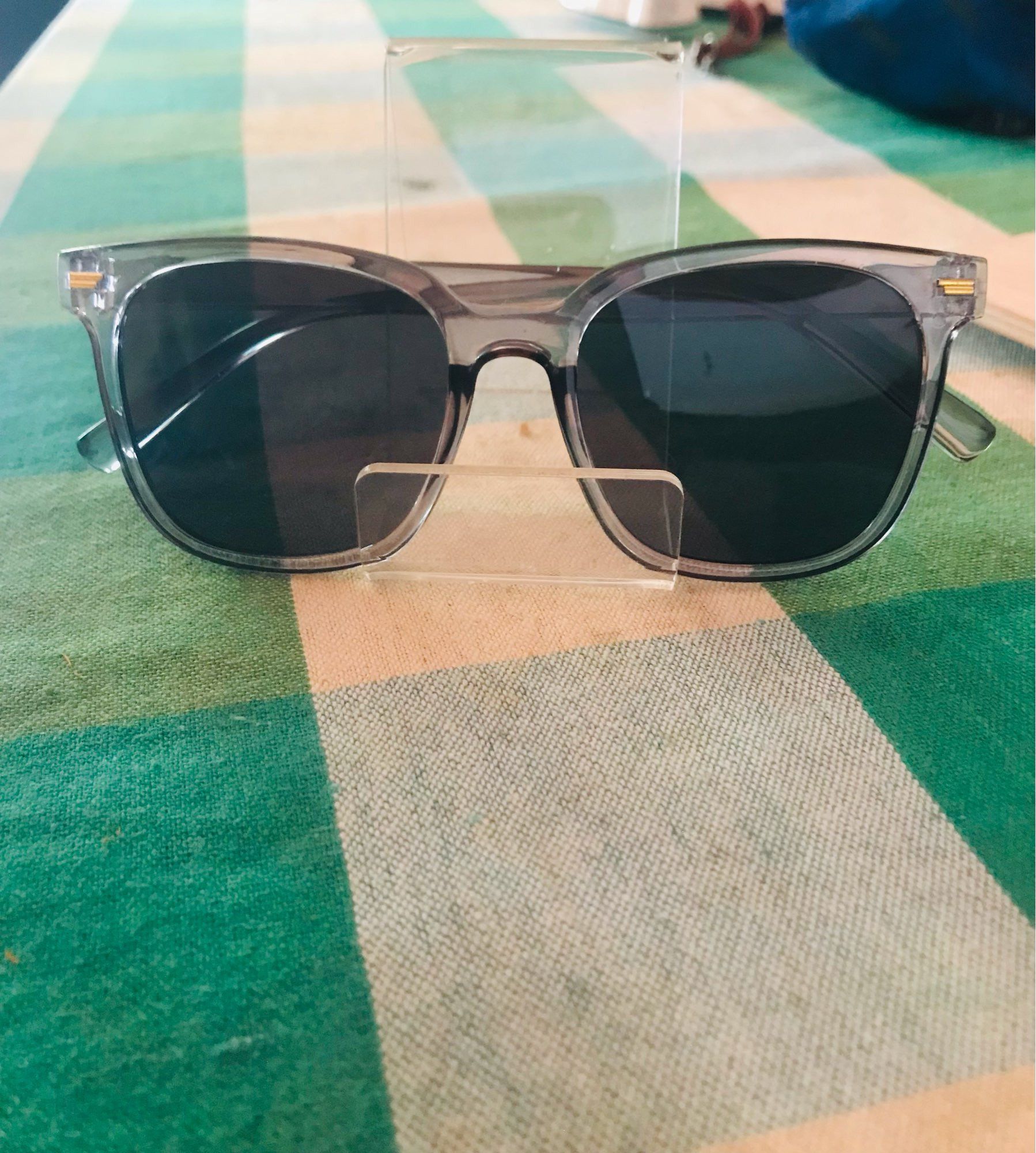 Electric Visual Clear Frame Trendy Square Sunglasess Size ONE SIZE - 2 Thumbnail