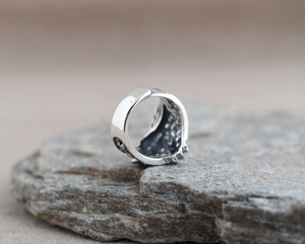 Jewelry Creative Feather Cat Rings Opening Ring Size ONE SIZE - 4 Thumbnail
