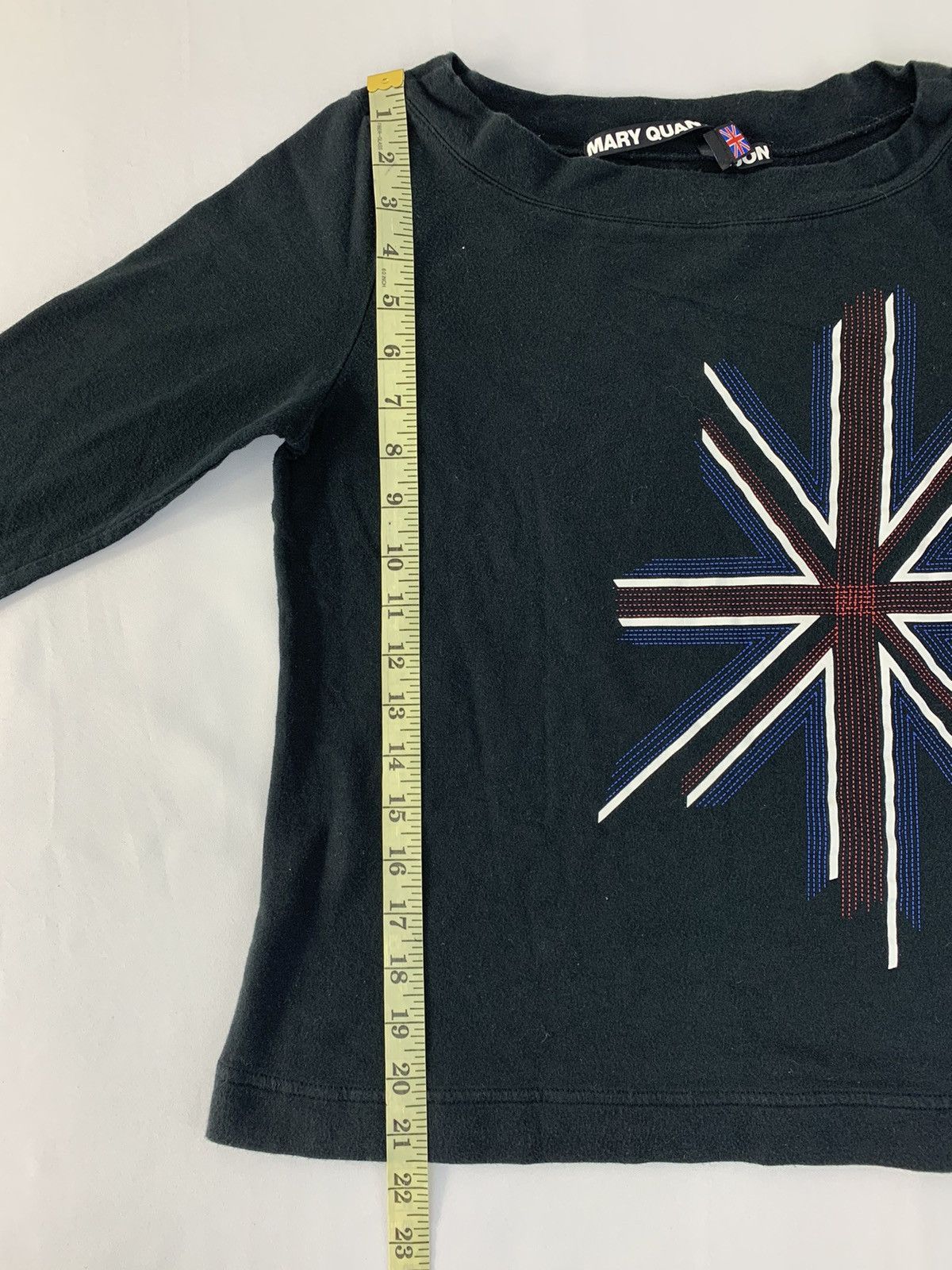 Other Hype Mary Quant London Stitching UK Flag Longsleeve Tee Size S / US 4 / IT 40 - 10 Thumbnail