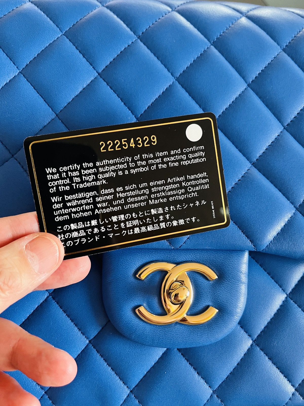 Chanel Stunning Royal Blue Chanel Timeless Classic Maxi Leather Bag Size ONE SIZE - 9 Thumbnail