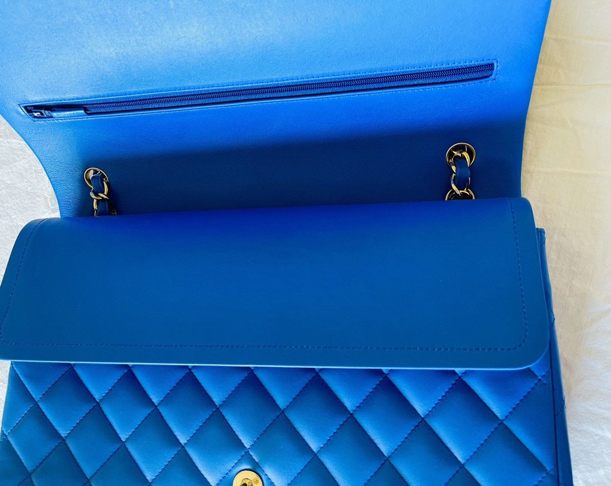 Chanel Stunning Royal Blue Chanel Timeless Classic Maxi Leather Bag Size ONE SIZE - 5 Thumbnail