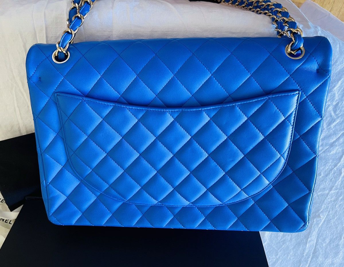 Chanel Stunning Royal Blue Chanel Timeless Classic Maxi Leather Bag Size ONE SIZE - 4 Thumbnail