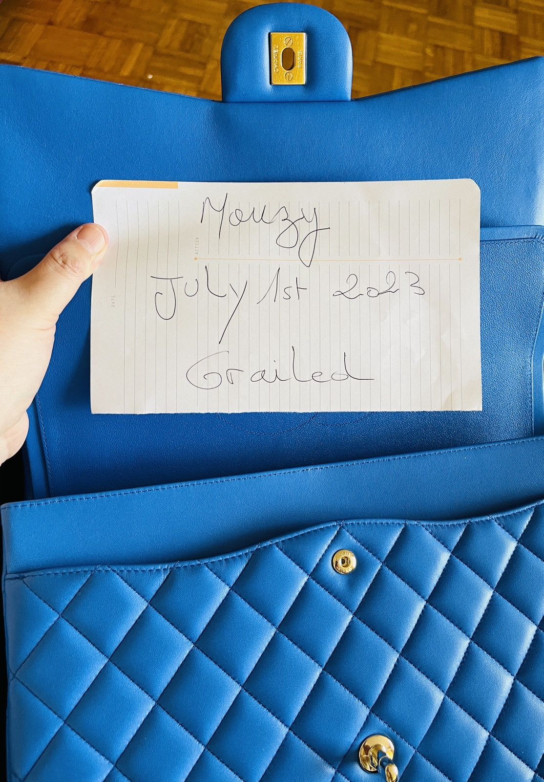Chanel Stunning Royal Blue Chanel Timeless Classic Maxi Leather Bag Size ONE SIZE - 10 Thumbnail