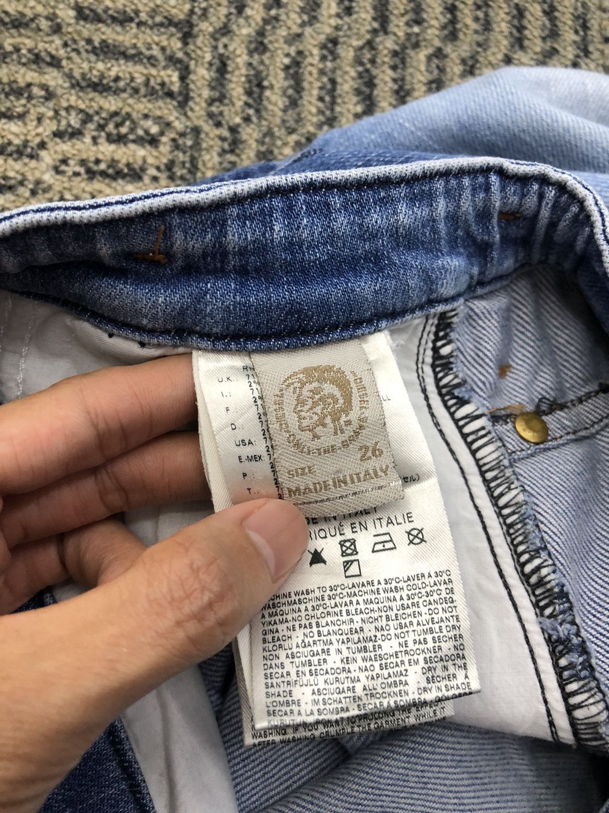 Diesel Diesel Chinelle Regular Slim TaperedStretch Faded Blue Jeans Size US 27 - 18 Thumbnail