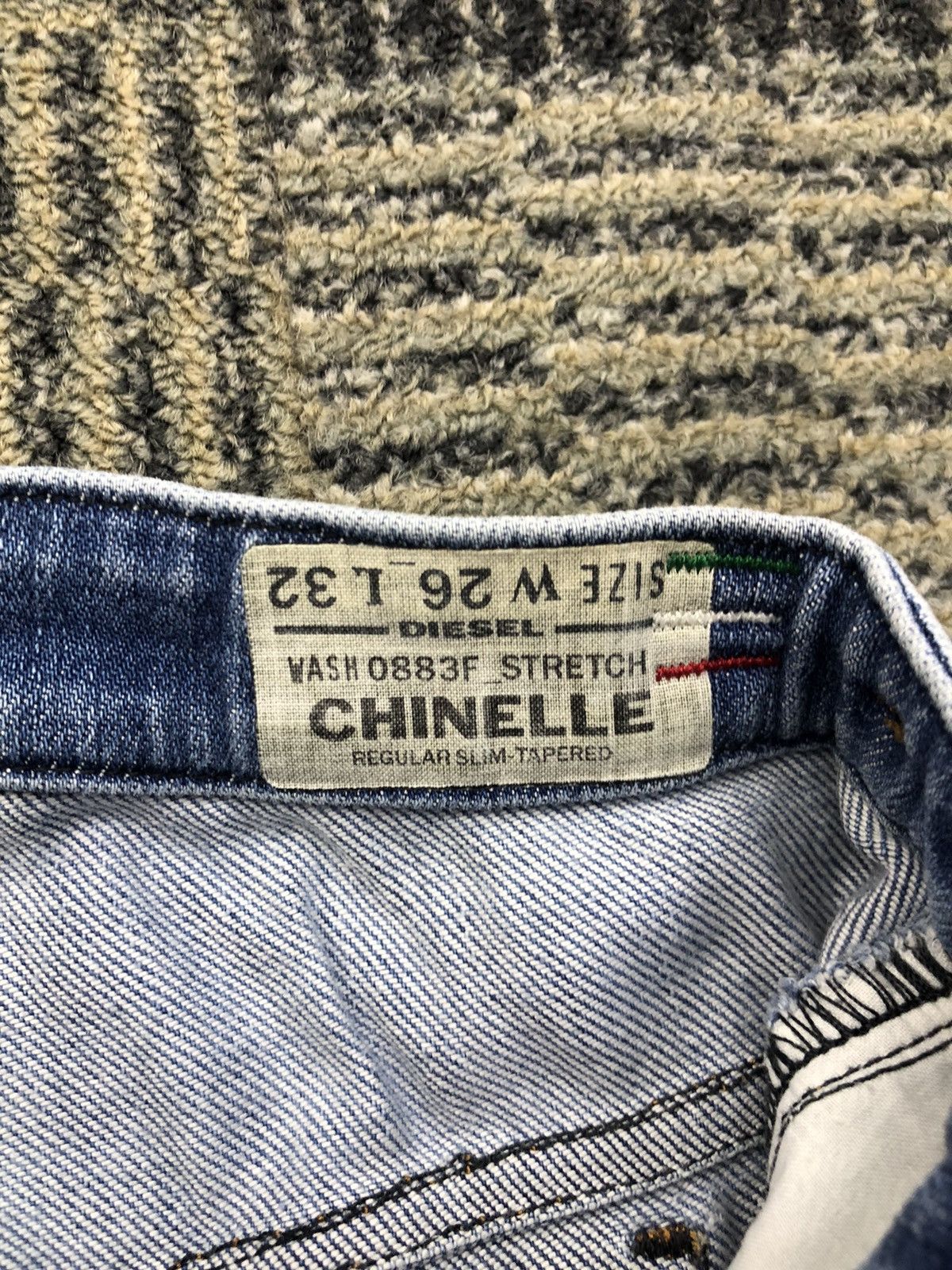 Diesel Diesel Chinelle Regular Slim TaperedStretch Faded Blue Jeans Size US 27 - 17 Thumbnail