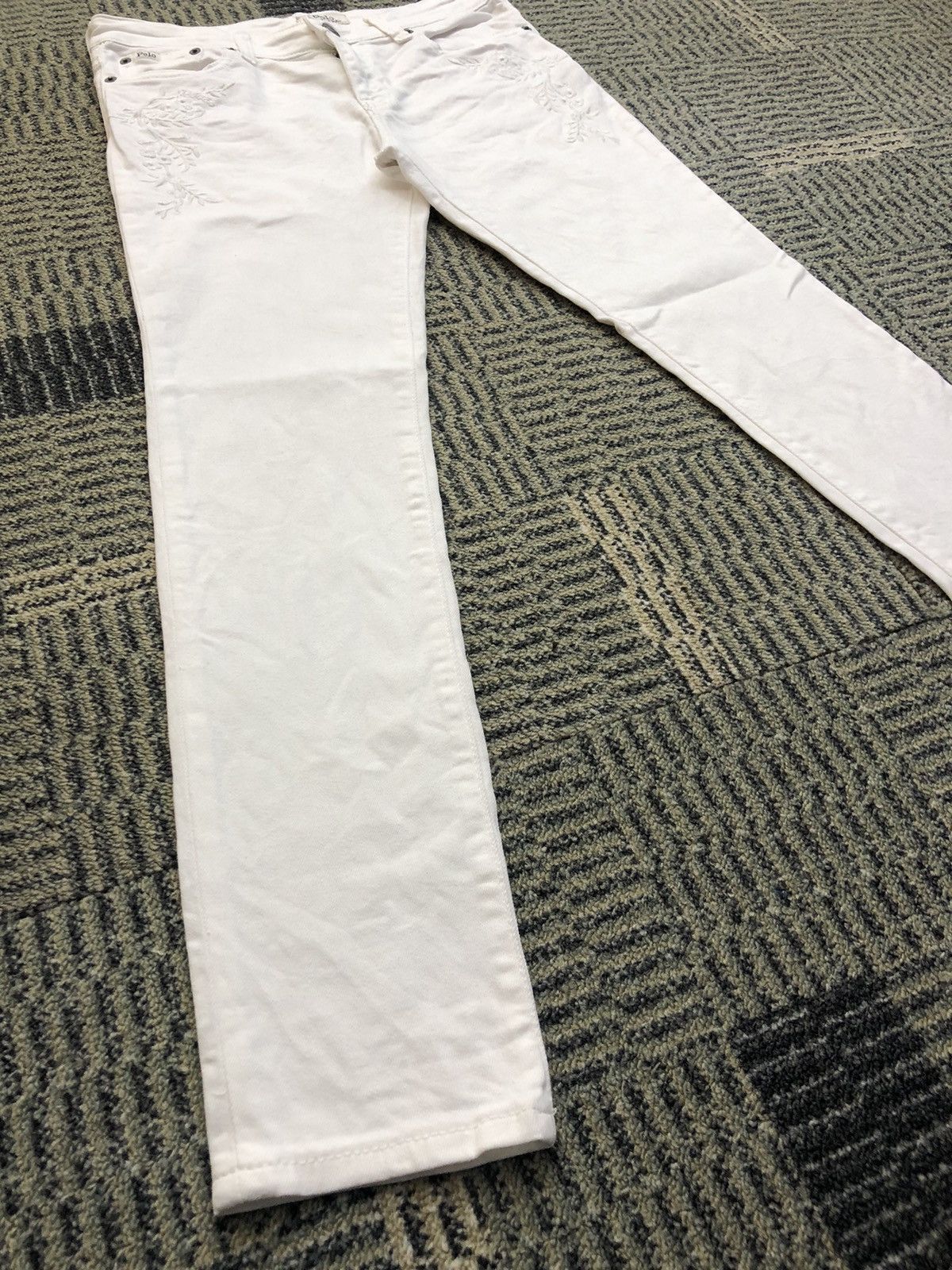 Polo Ralph Lauren Polo Ralph Lauren The Tompkins Skinny White Jeans Size 28" / US 6 / IT 42 - 5 Thumbnail