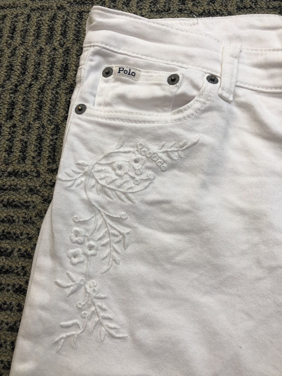 Polo Ralph Lauren Polo Ralph Lauren The Tompkins Skinny White Jeans Size 28" / US 6 / IT 42 - 6 Thumbnail
