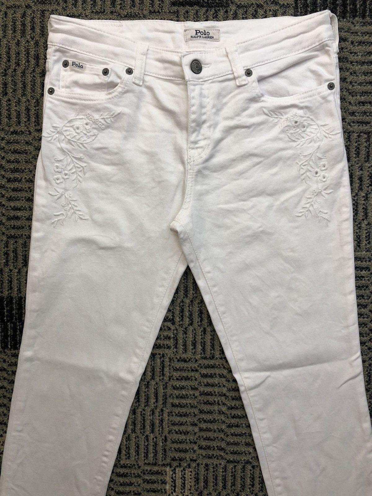Polo Ralph Lauren Polo Ralph Lauren The Tompkins Skinny White Jeans Size 28" / US 6 / IT 42 - 3 Thumbnail