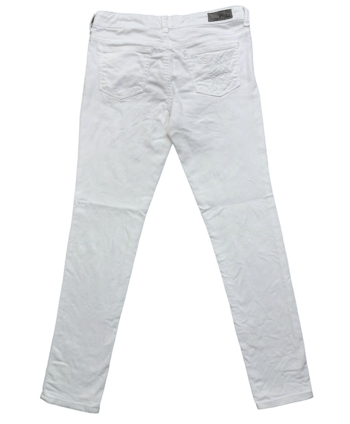 Polo Ralph Lauren Polo Ralph Lauren The Tompkins Skinny White Jeans Size 28" / US 6 / IT 42 - 2 Thumbnail