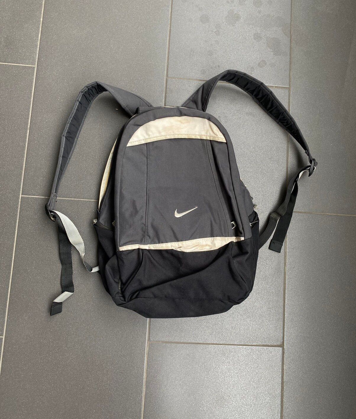 Pre-owned Nike X Vintage Nike Vintage Basic Logo School Bag In Grey