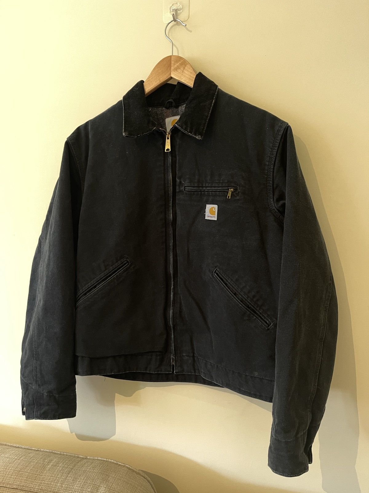 Vintage Vintage Carhartt Detroit Jacket Black Large J01 44 WIP USA ...