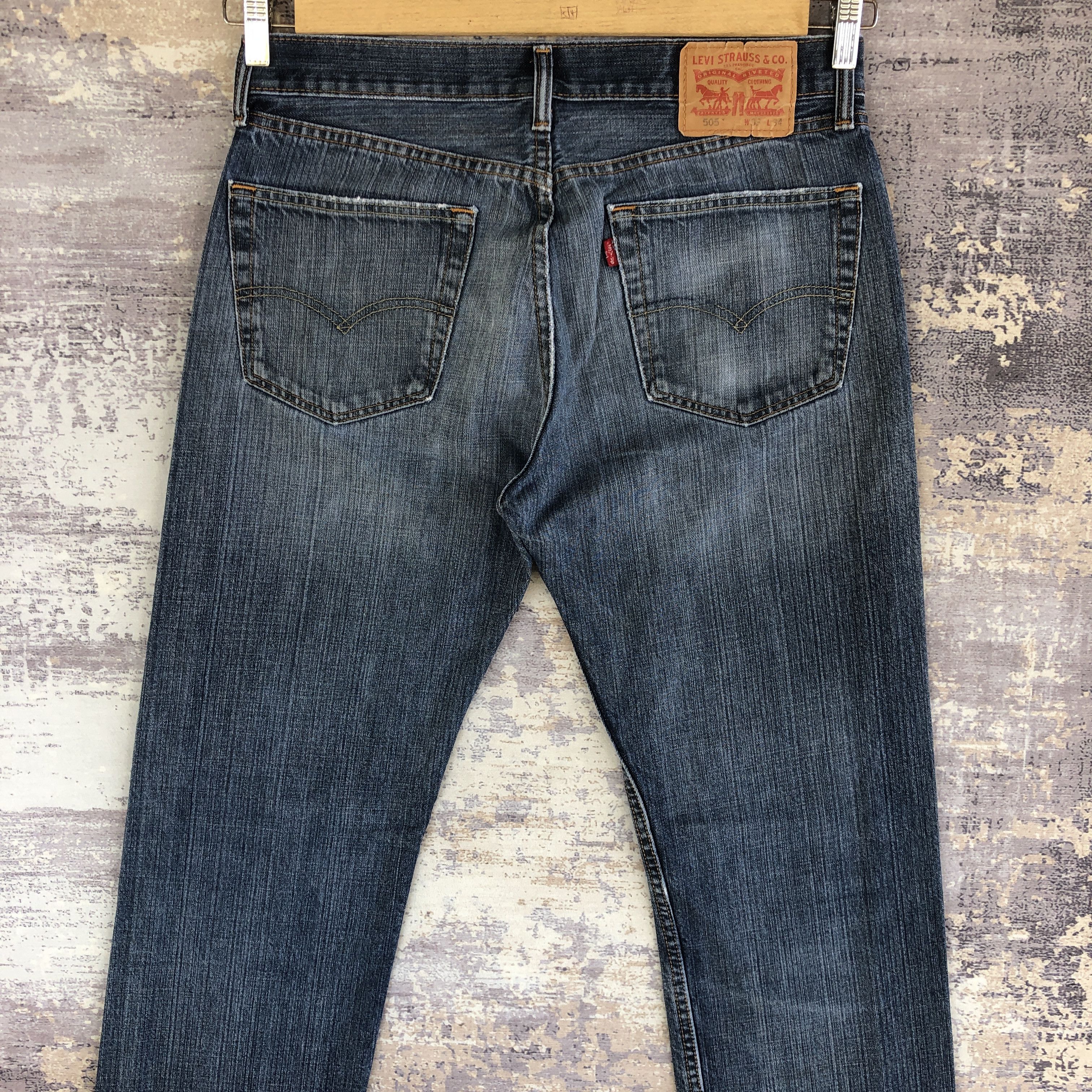 Levi's × Vintage Vintage Levis 505 Blue Jeans Levi's Straight Cut Denim Pants Size US 32 / EU 48 - 4 Thumbnail