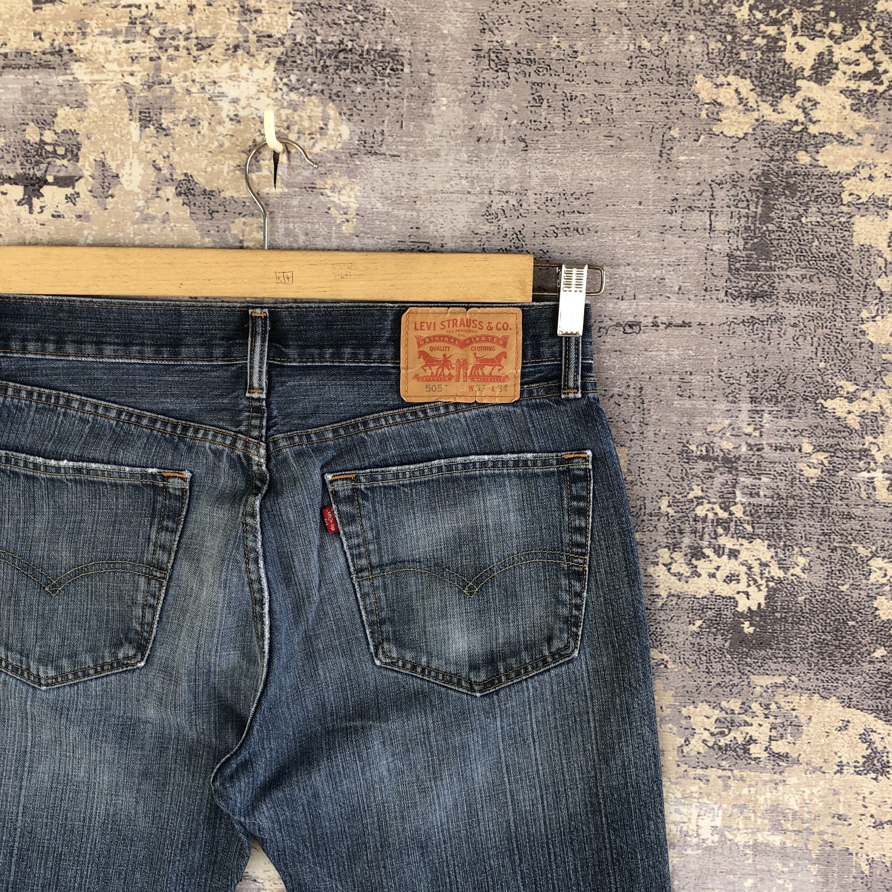 Levi's × Vintage Vintage Levis 505 Blue Jeans Levi's Straight Cut Denim Pants Size US 32 / EU 48 - 5 Thumbnail