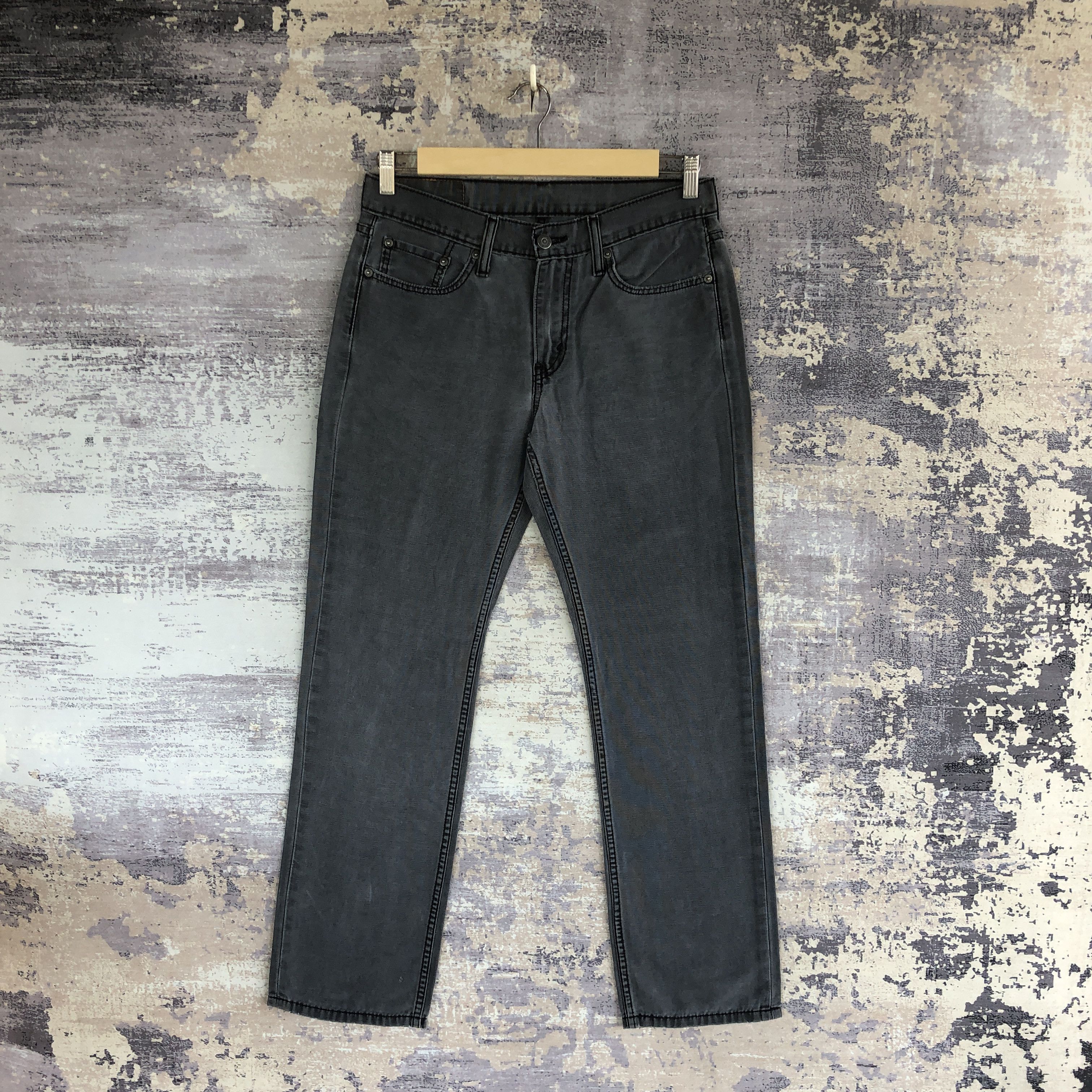 Levi's × Vintage Vintage Levi's 514 Faded Black Jeans Levis Distressed Denim Size US 30 / EU 46 - 1 Thumbnail