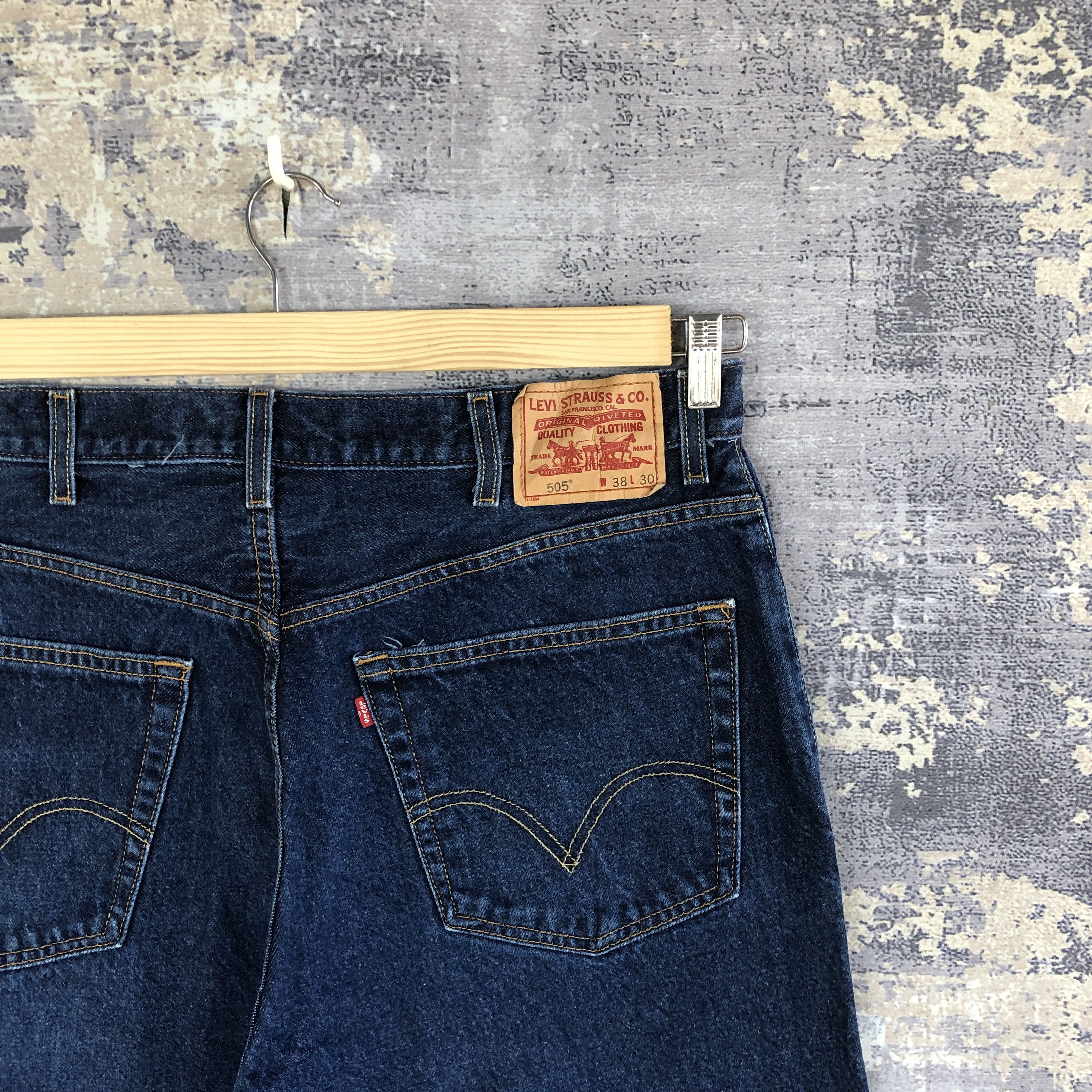 Vintage Levi's 505 Jeans levis Paint Splatter Blue Denim