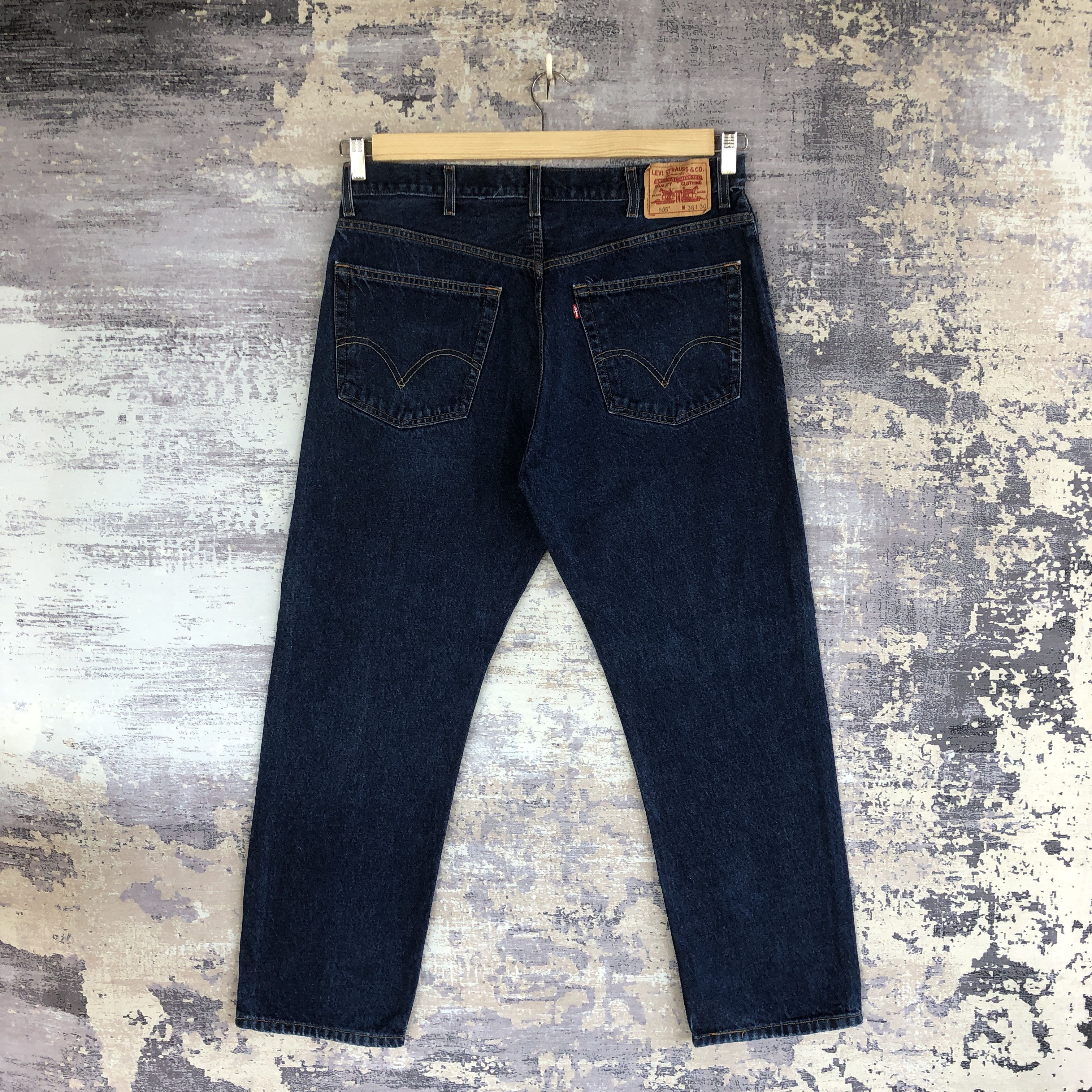 Vintage Levi's 505 Jeans levis Paint Splatter Blue Denim