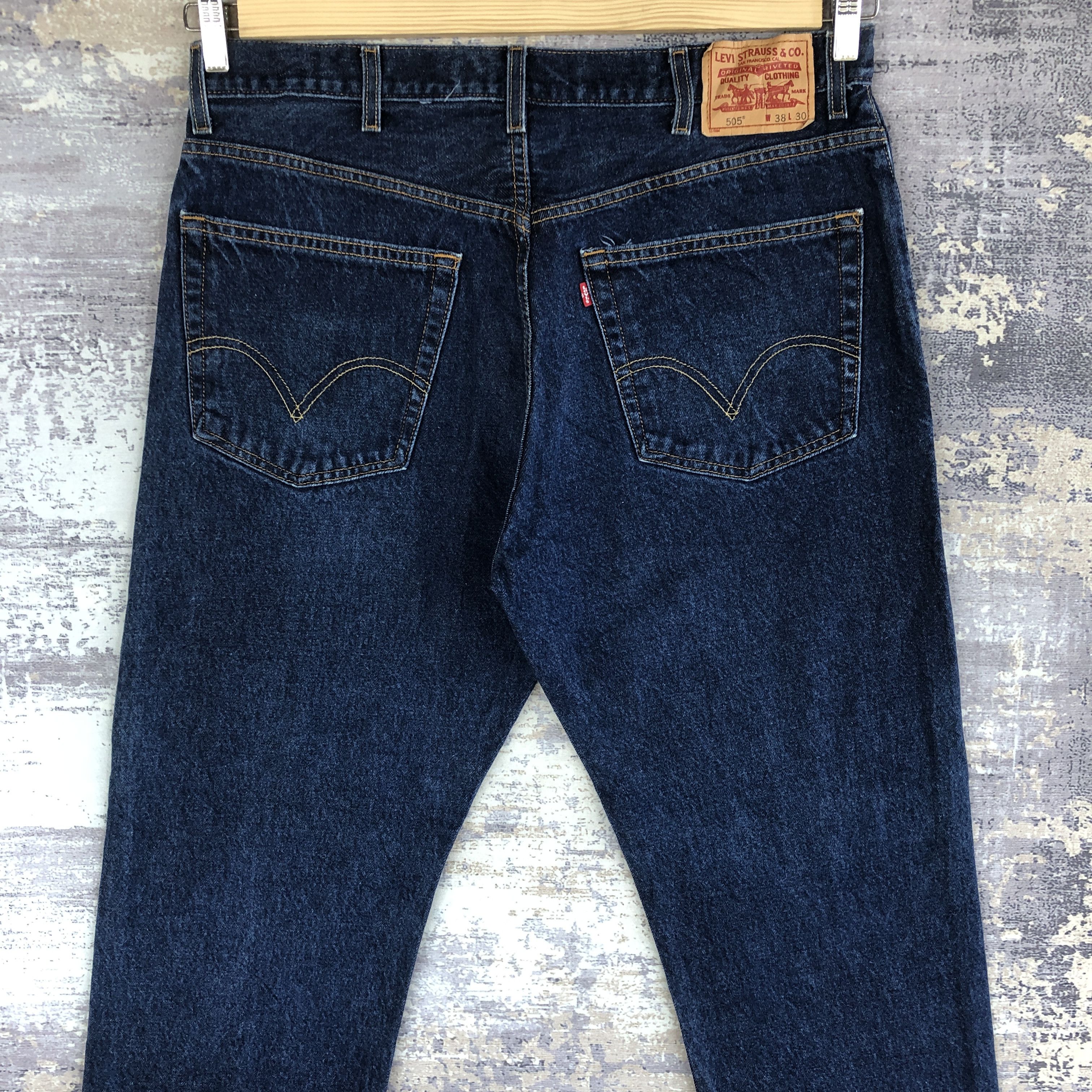 Vintage Levi's 505 Jeans levis Paint Splatter Blue Denim