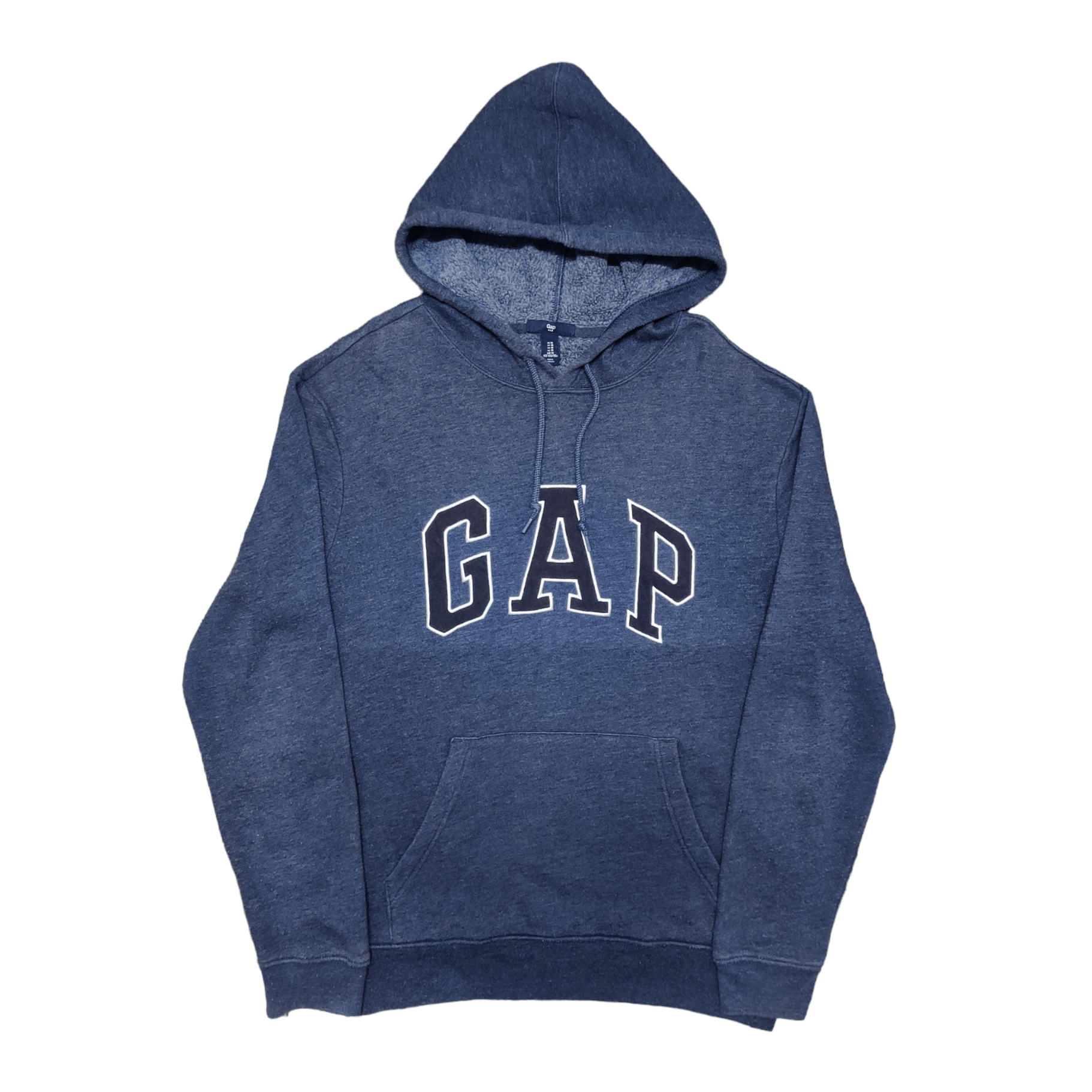 image of Vintage Gap Hoodie Big Logo Embroidery in Blue, Men's (Size Medium)