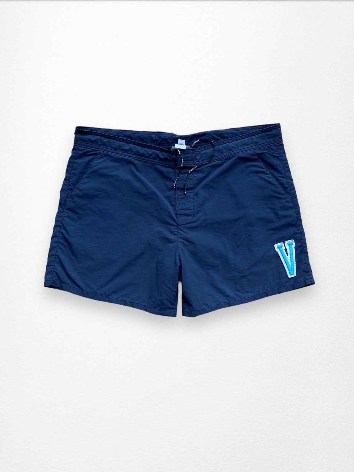 Versace Blue All Over Graphic Print Swim Shorts