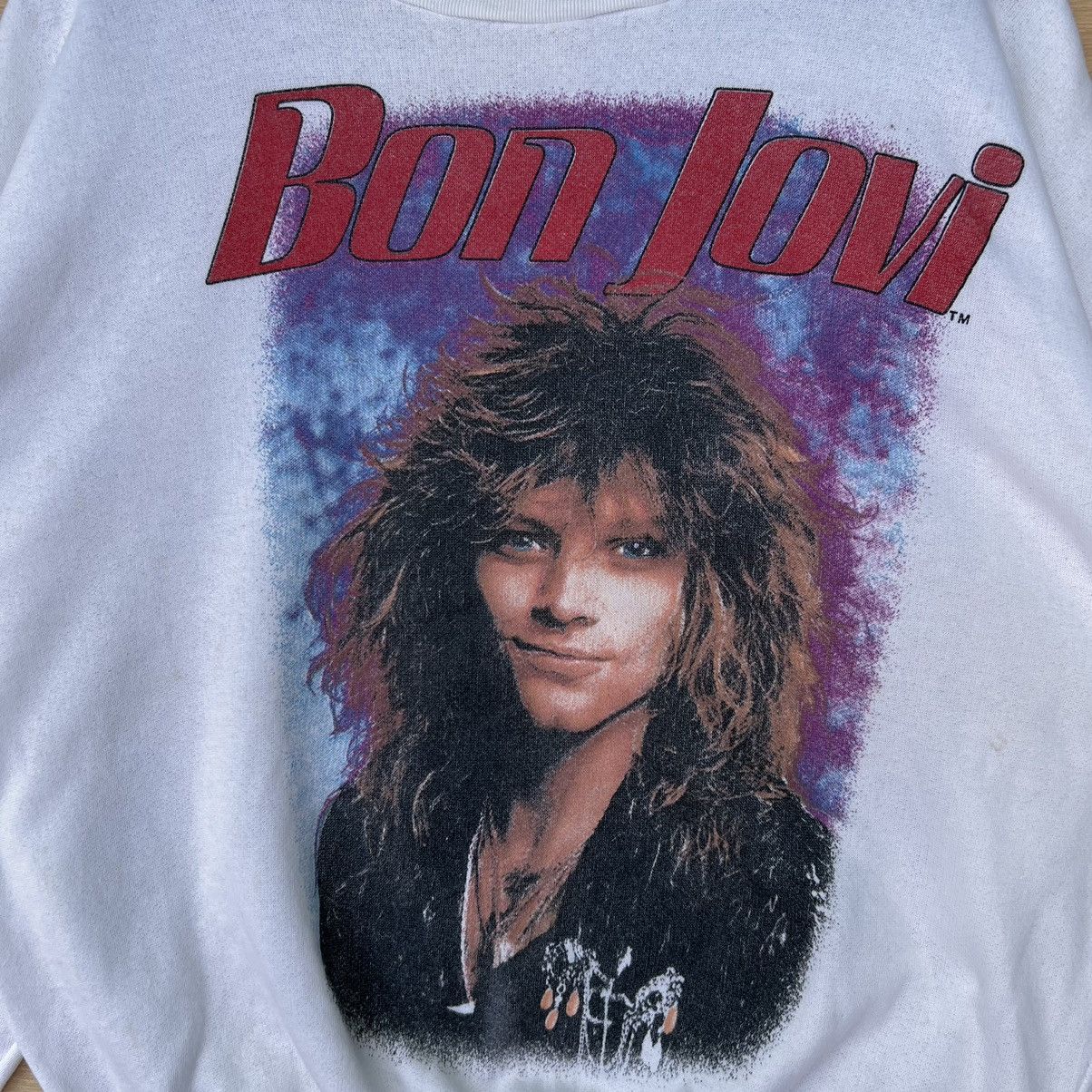 Band Tees × Bon Jovi × Vintage VINTAGE 80’s SWEATSHIRT BON JOVI “SLIPPERY WHEN WET” Size US XXL / EU 58 / 5 - 3 Thumbnail