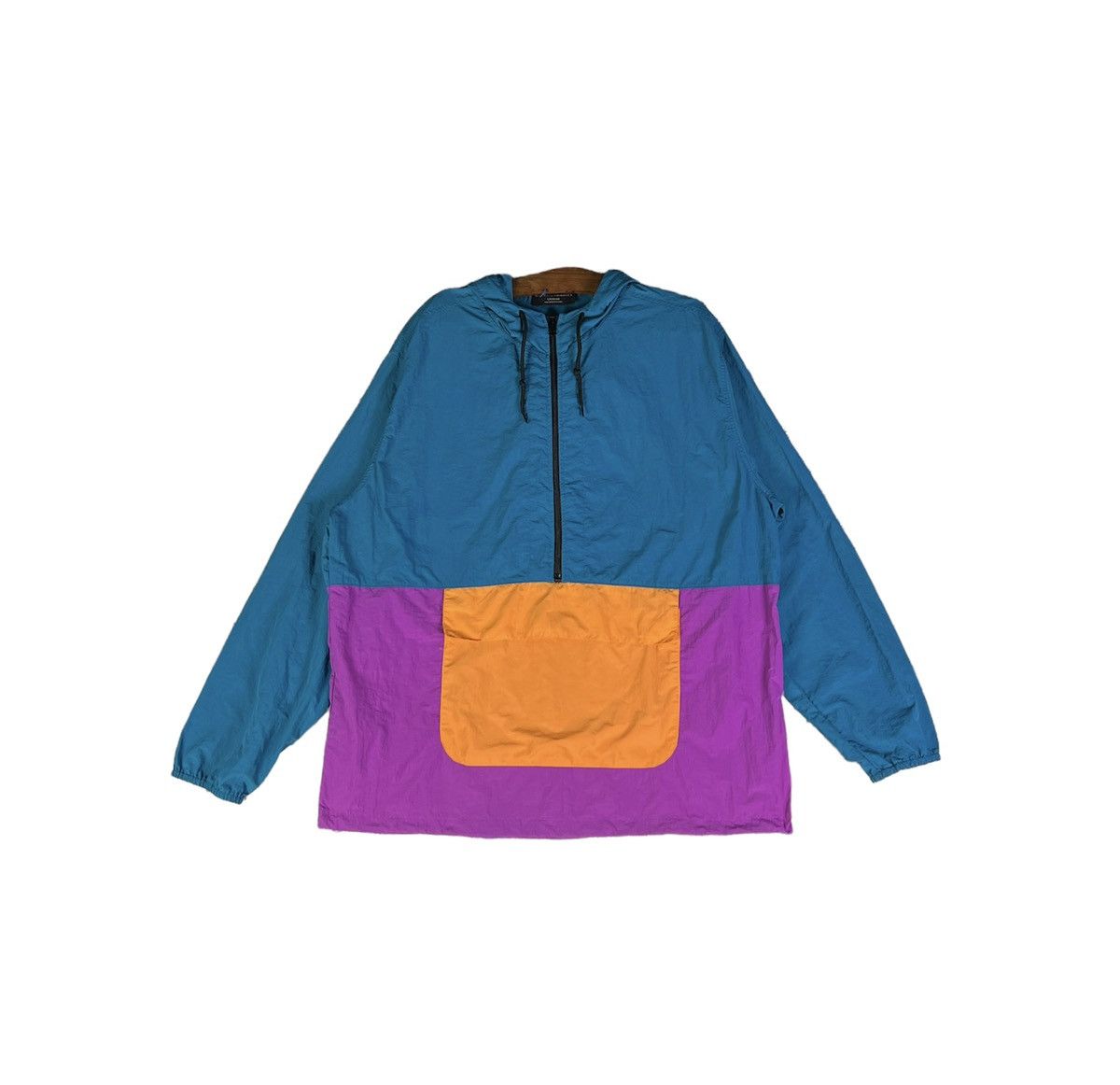 Japanese Brand WINDBREAKER HALF ZIP ANORAK COLOURS BLOCK Size US L / EU 52-54 / 3 - 1 Thumbnail