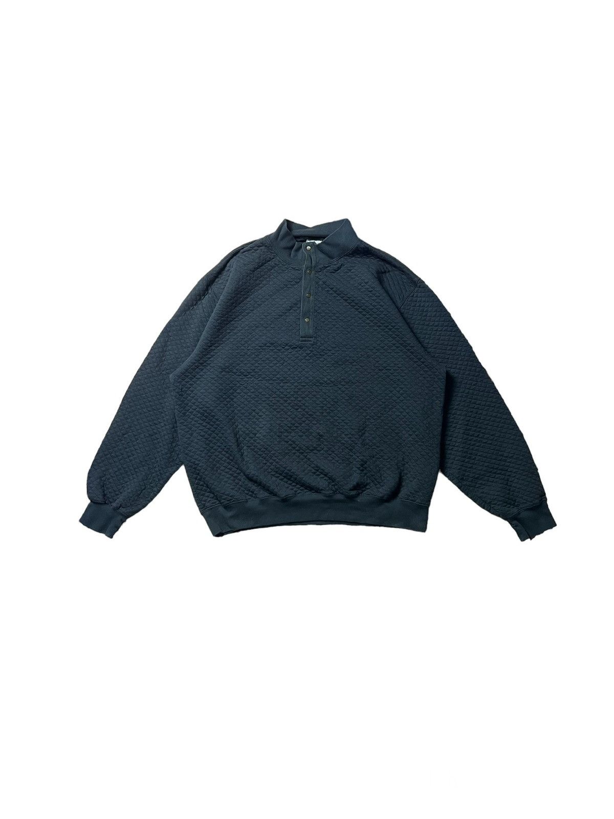 L.L. Bean × Vintage Vintage Sweatshirt L.L. Bean Half Button Quilted Size US L / EU 52-54 / 3 - 1 Thumbnail